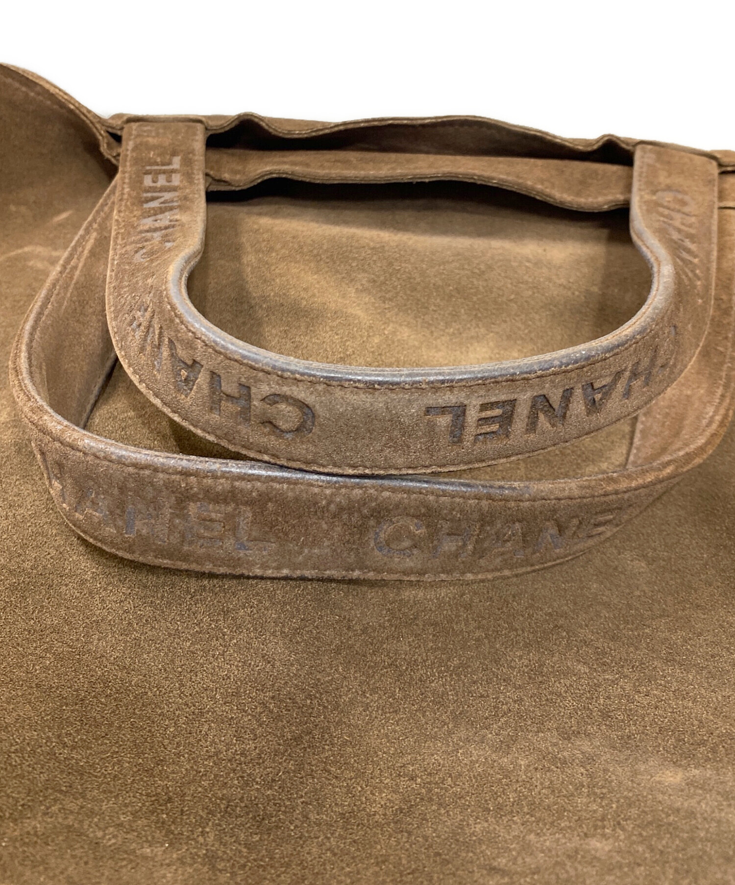 中古・古着通販】CHANEL (シャネル) ハンドルロゴ スエードトート