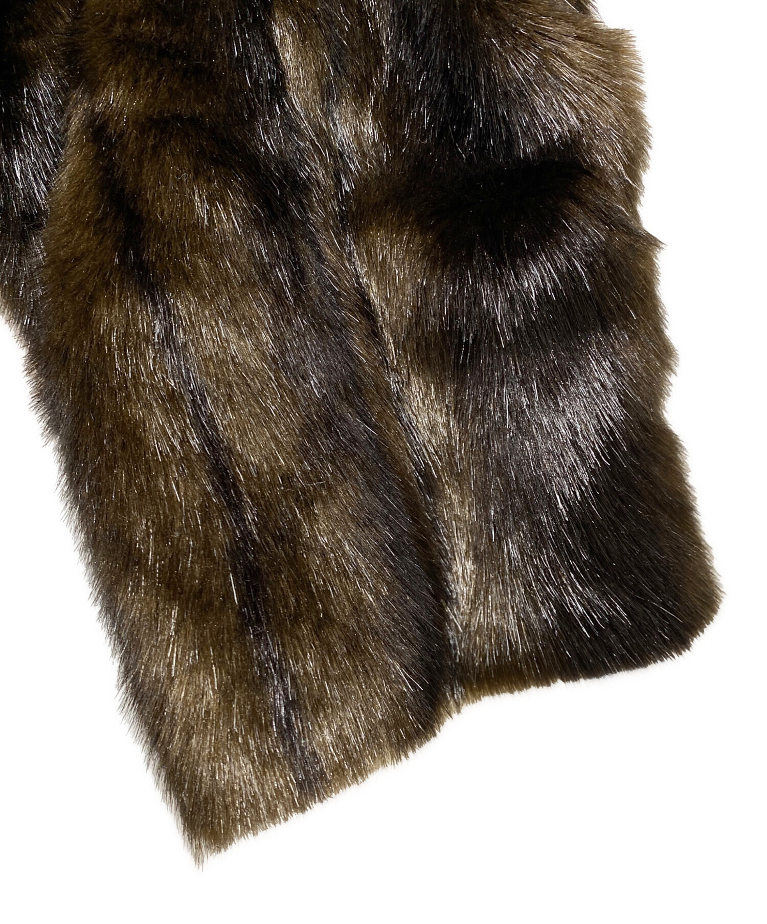 中古・古着通販】CLANE (クラネ) HOOD FUR COAT ファーコート ブラウン