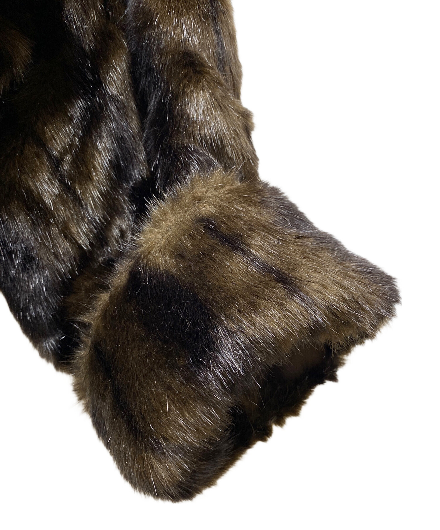 中古・古着通販】CLANE (クラネ) HOOD FUR COAT ファーコート ブラウン