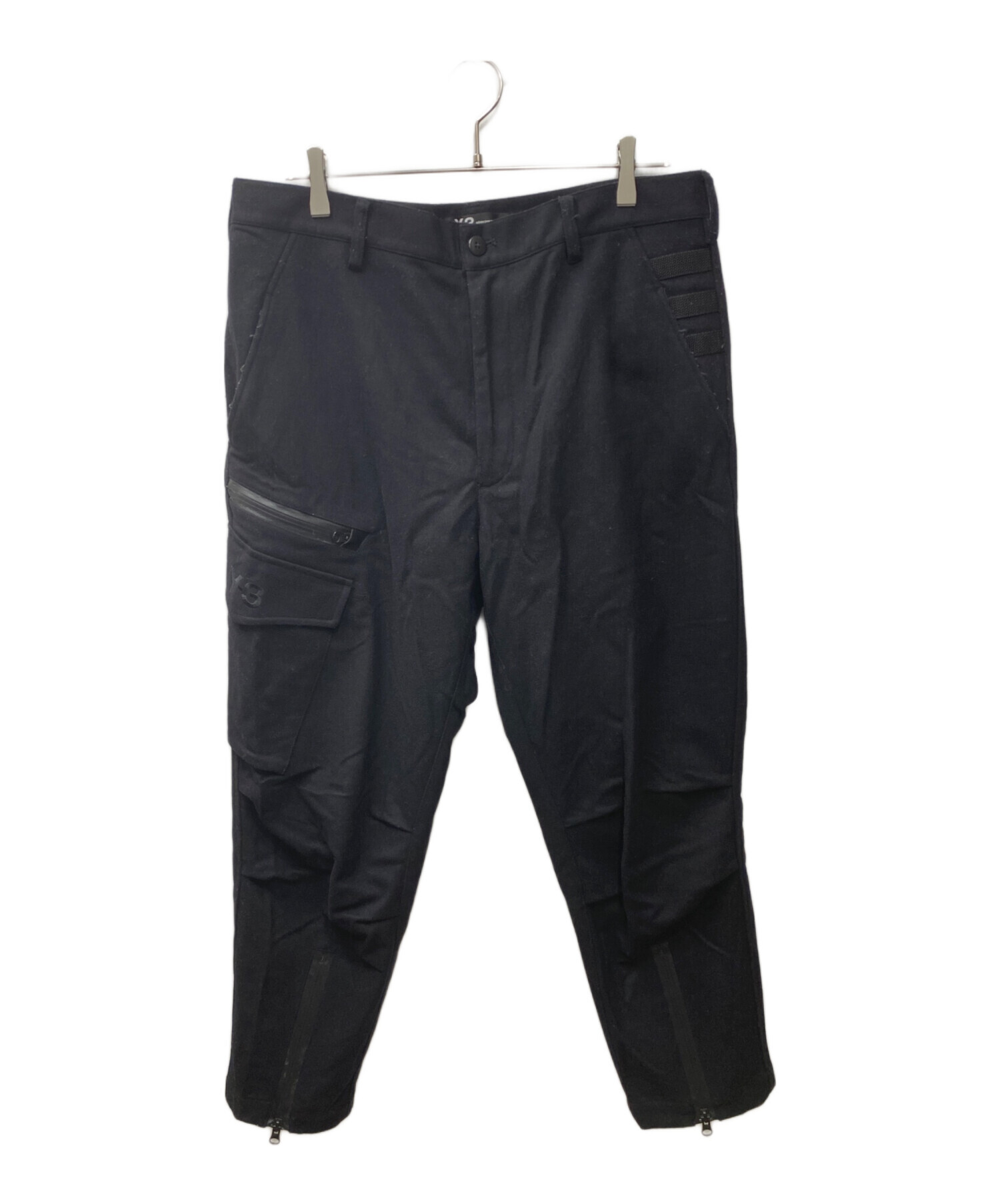 中古・古着通販】Y-3 (ワイスリー) フラノウールカーゴパンツ ブラック 