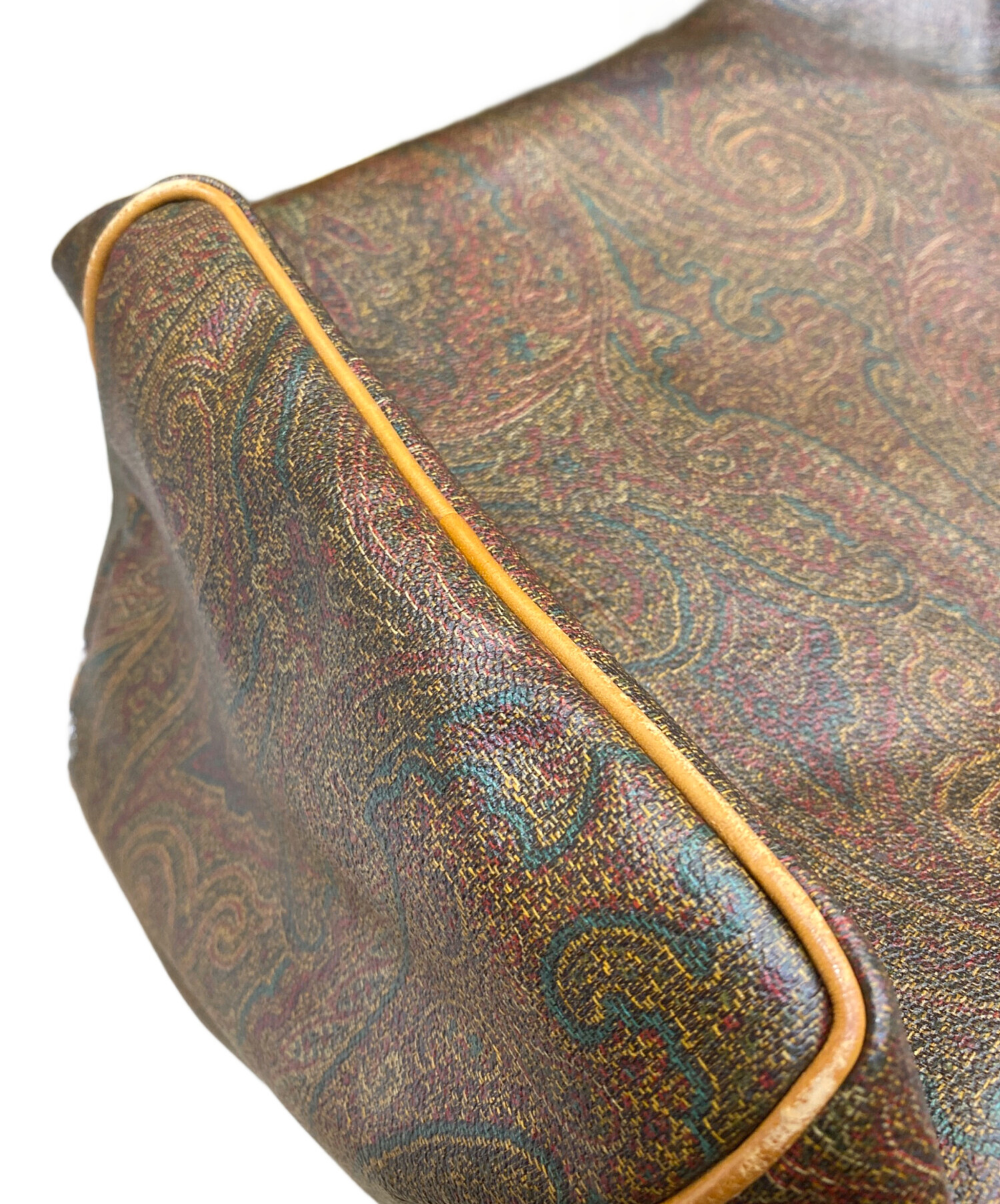 中古・古着通販】ETRO (エトロ) ペイズリー柄ボストンバッグ ブラウン
