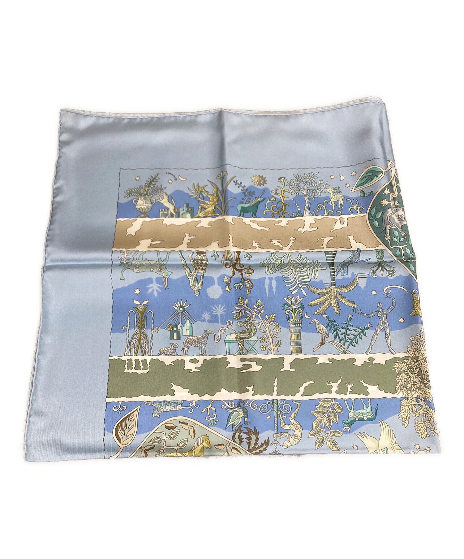 中古・古着通販】HERMES (エルメス) カレ90シルクスカーフ 肥沃な川