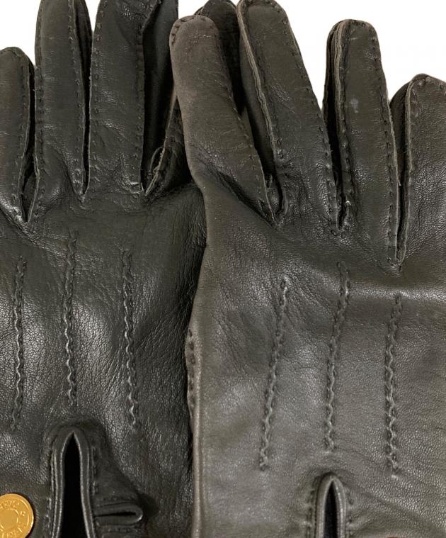 中古・古着通販】HERMES (エルメス) セリエ レザーグローブ ブラック