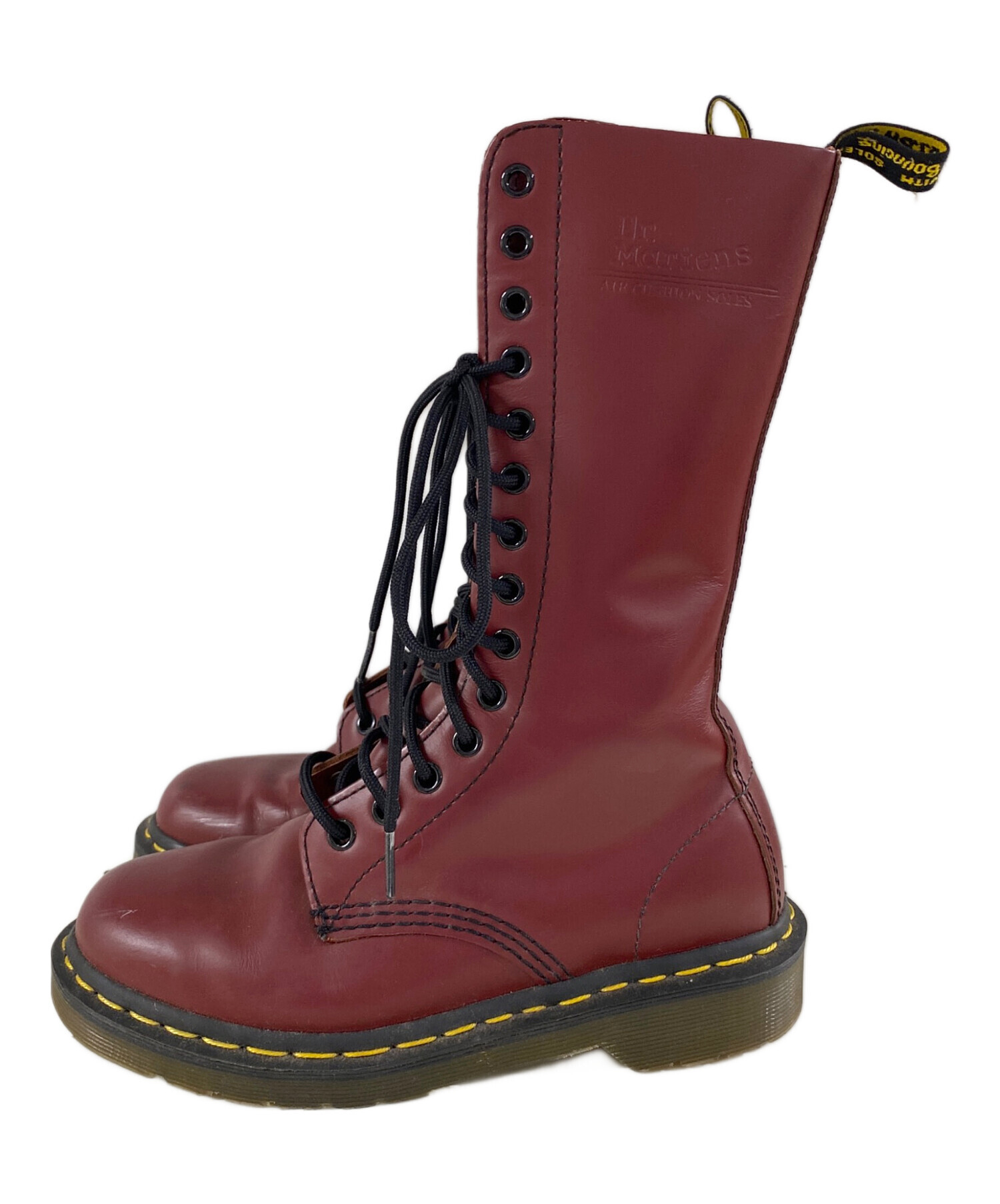 未使用】Dr.Martens UK8 14ホール赤 ロングブーツ 10103 【公式通販】