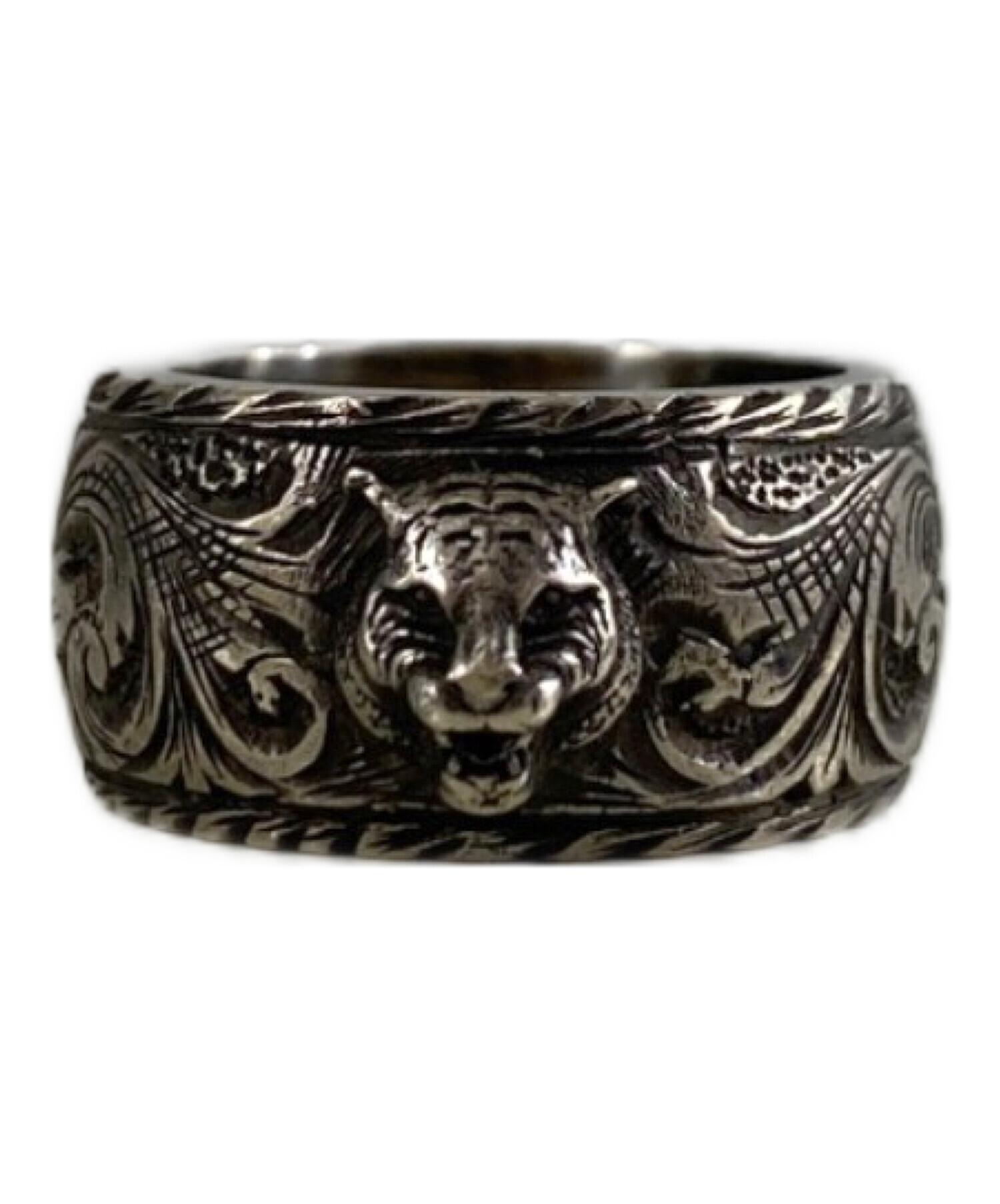 中古・古着通販】GUCCI (グッチ) Thin Silver Ring With Feline Head