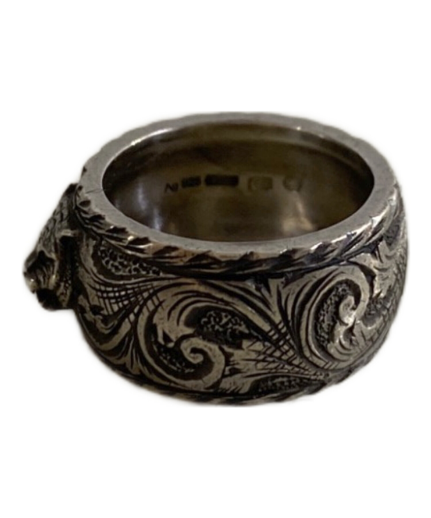 中古・古着通販】GUCCI (グッチ) Thin Silver Ring With Feline Head