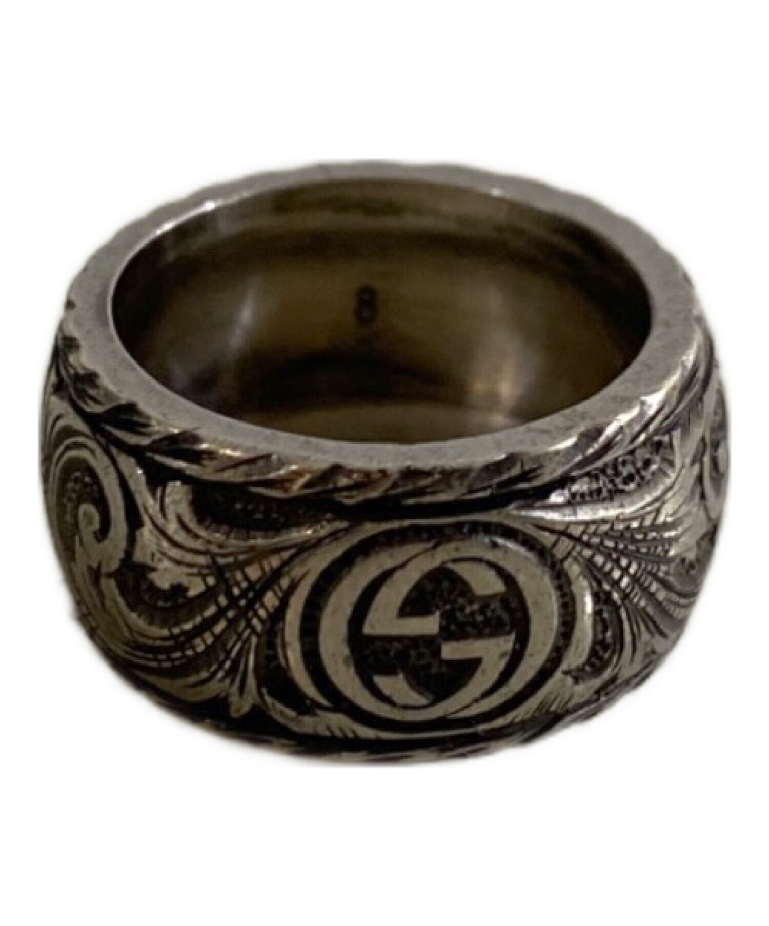 中古・古着通販】GUCCI (グッチ) Thin Silver Ring With Feline Head