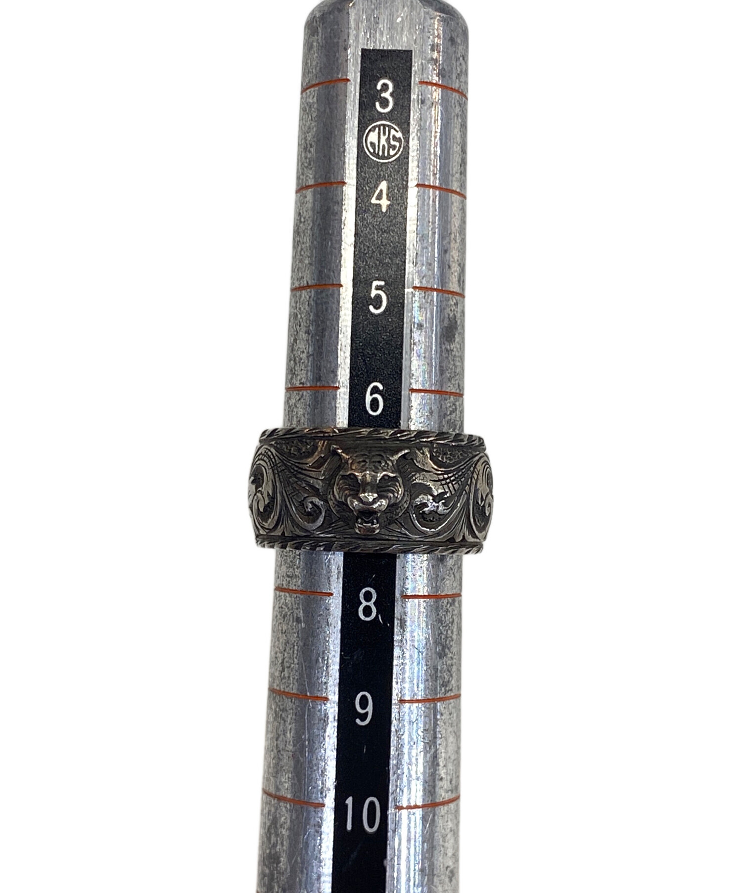 中古・古着通販】GUCCI (グッチ) Thin Silver Ring With Feline Head