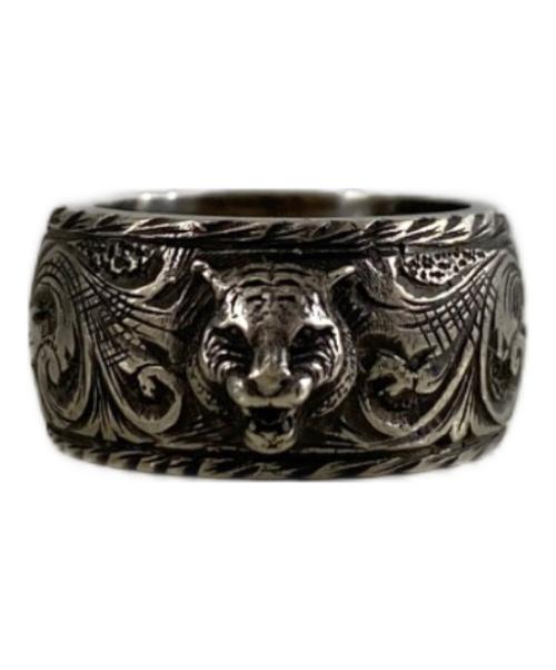 中古・古着通販】GUCCI (グッチ) Thin Silver Ring With Feline Head