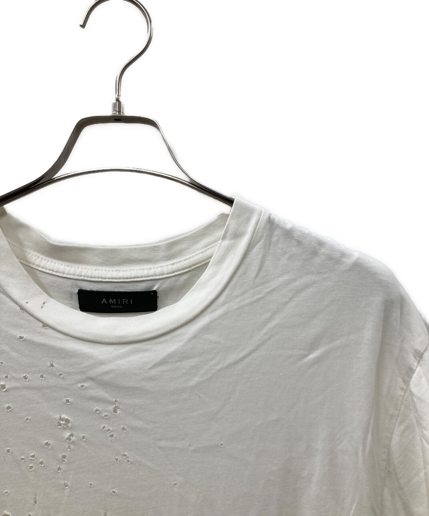中古・古着通販】AMIRI (アミリ) ショットガン加工TEE ホワイト サイズ
