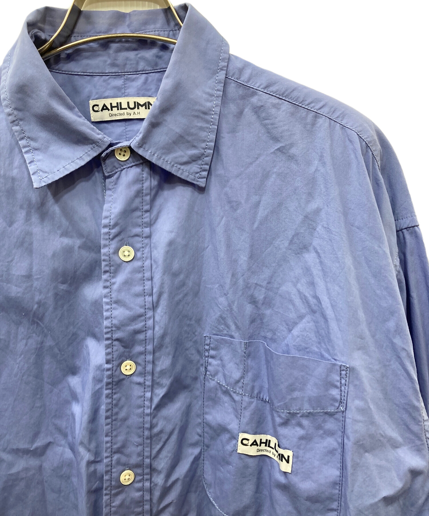 中古・古着通販】CAHLUMN (カウラム) Magazine Pocket Broad Shirt