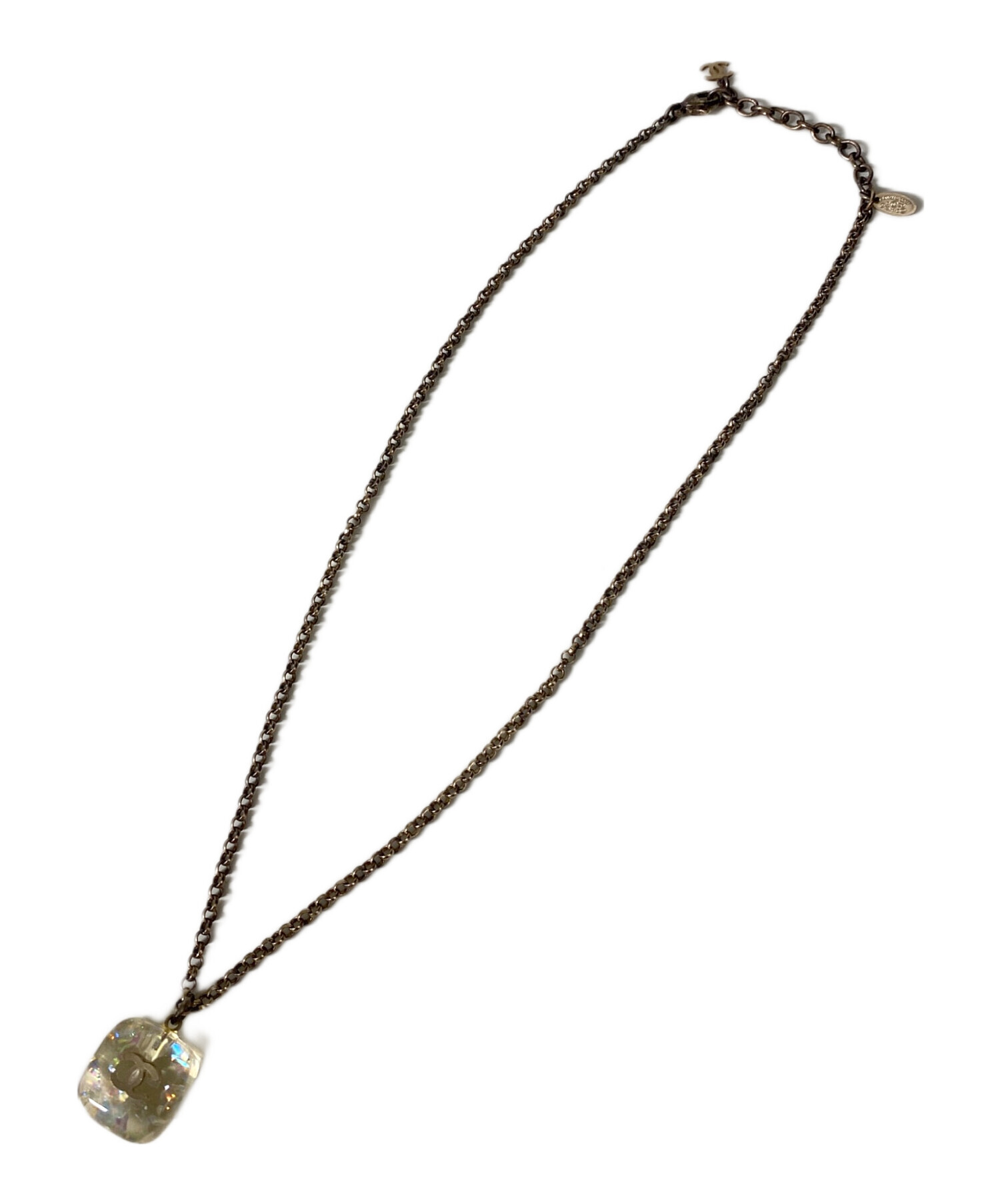 中古・古着通販】CHANEL (シャネル) ロゴモチーフラメレジンネックレス 