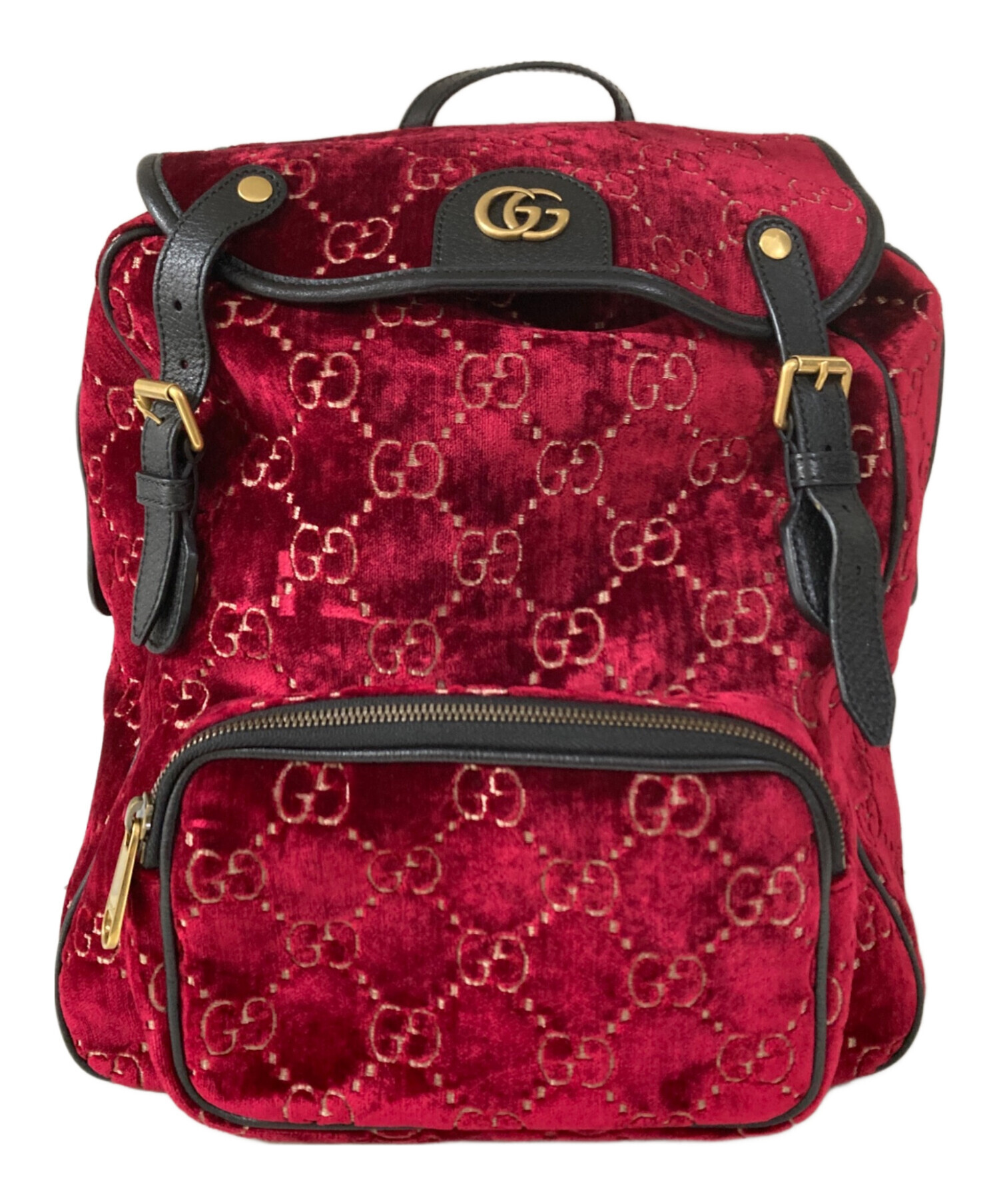 中古・古着通販】GUCCI (グッチ) GGベルベット スモールバックパック 