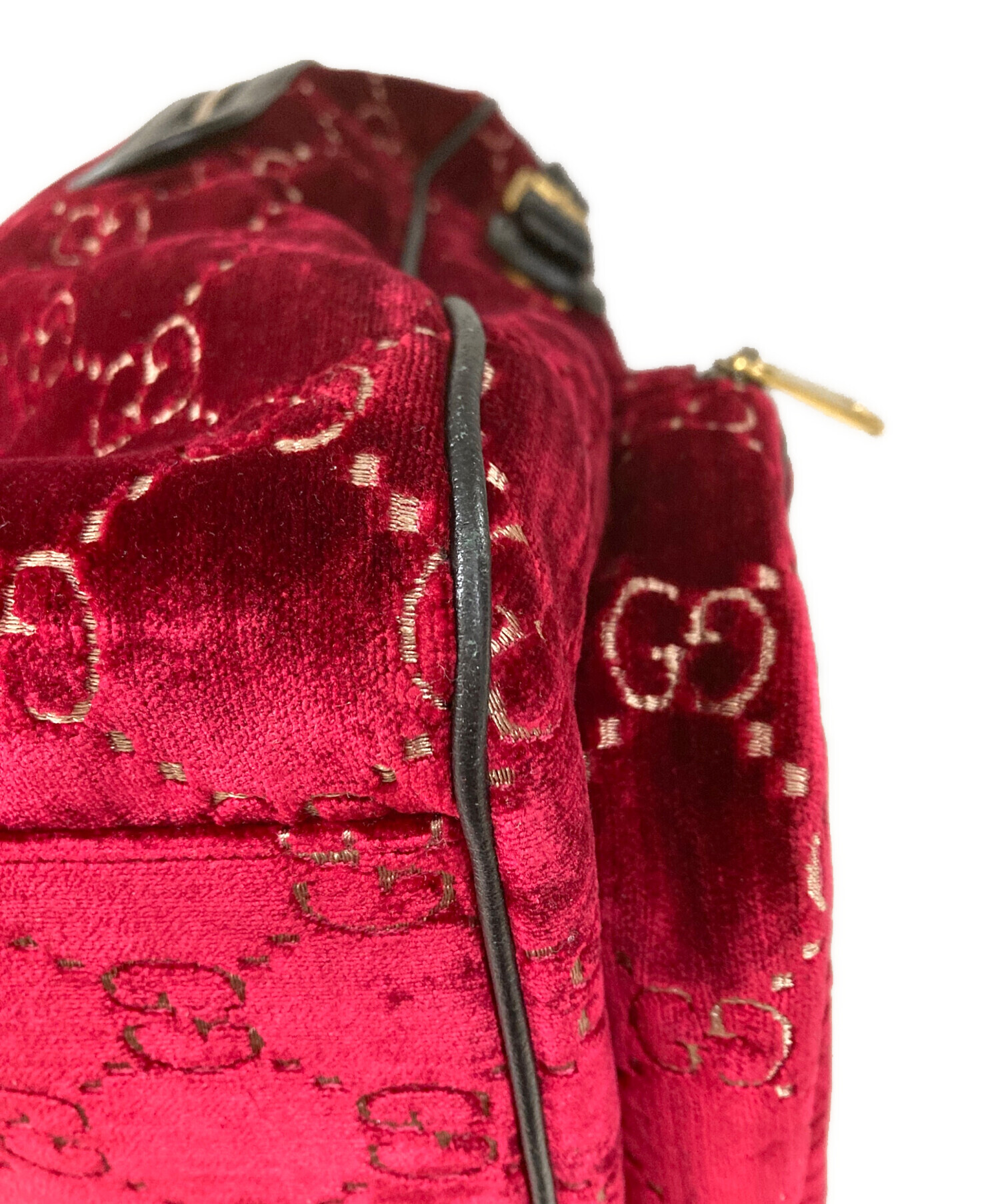中古・古着通販】GUCCI (グッチ) GGベルベット スモールバックパック 