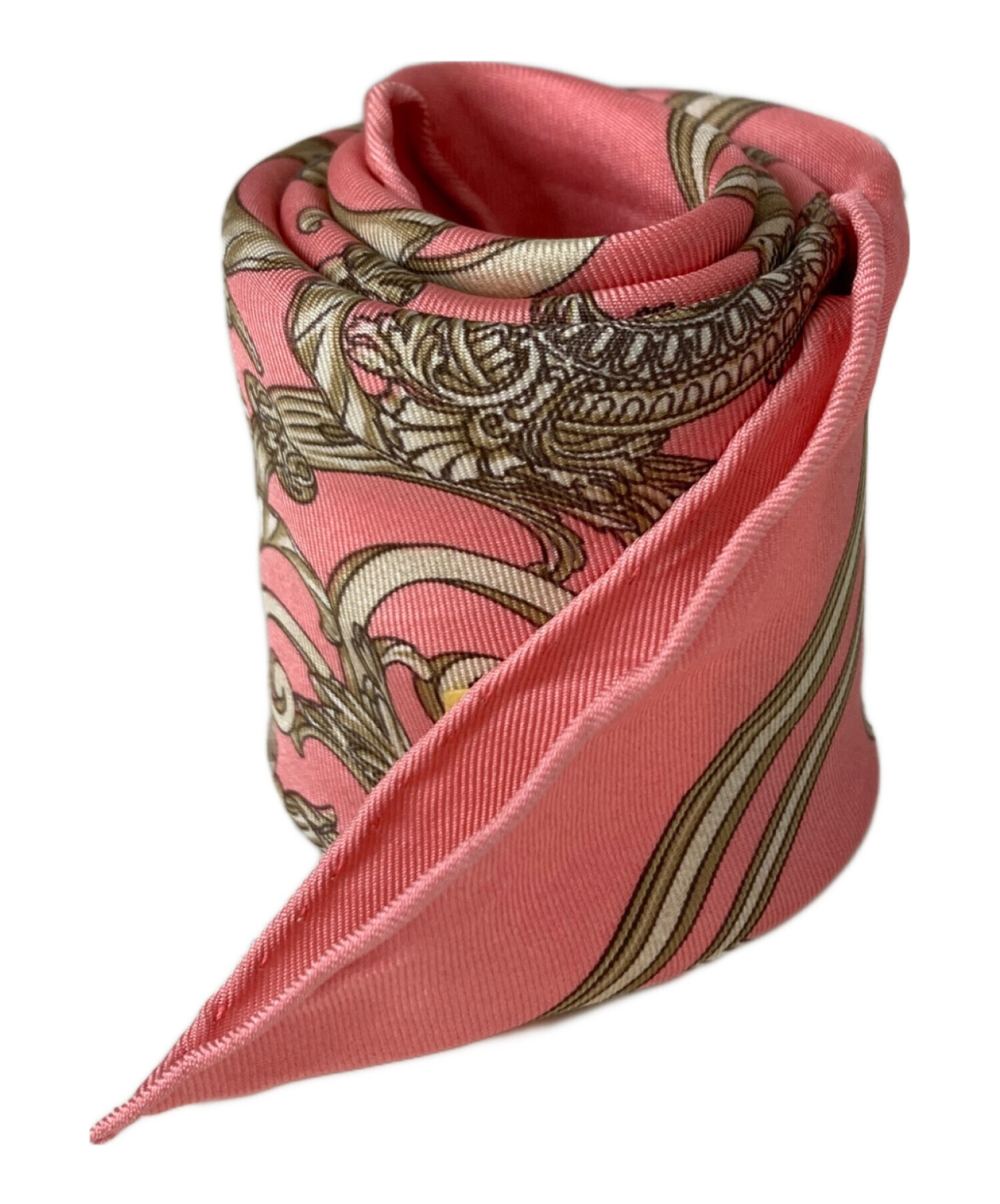 HERMES ピンク シルクスカーフ 中古・古着通販】HERMES (エルメス) シルクスカーフ ピンク