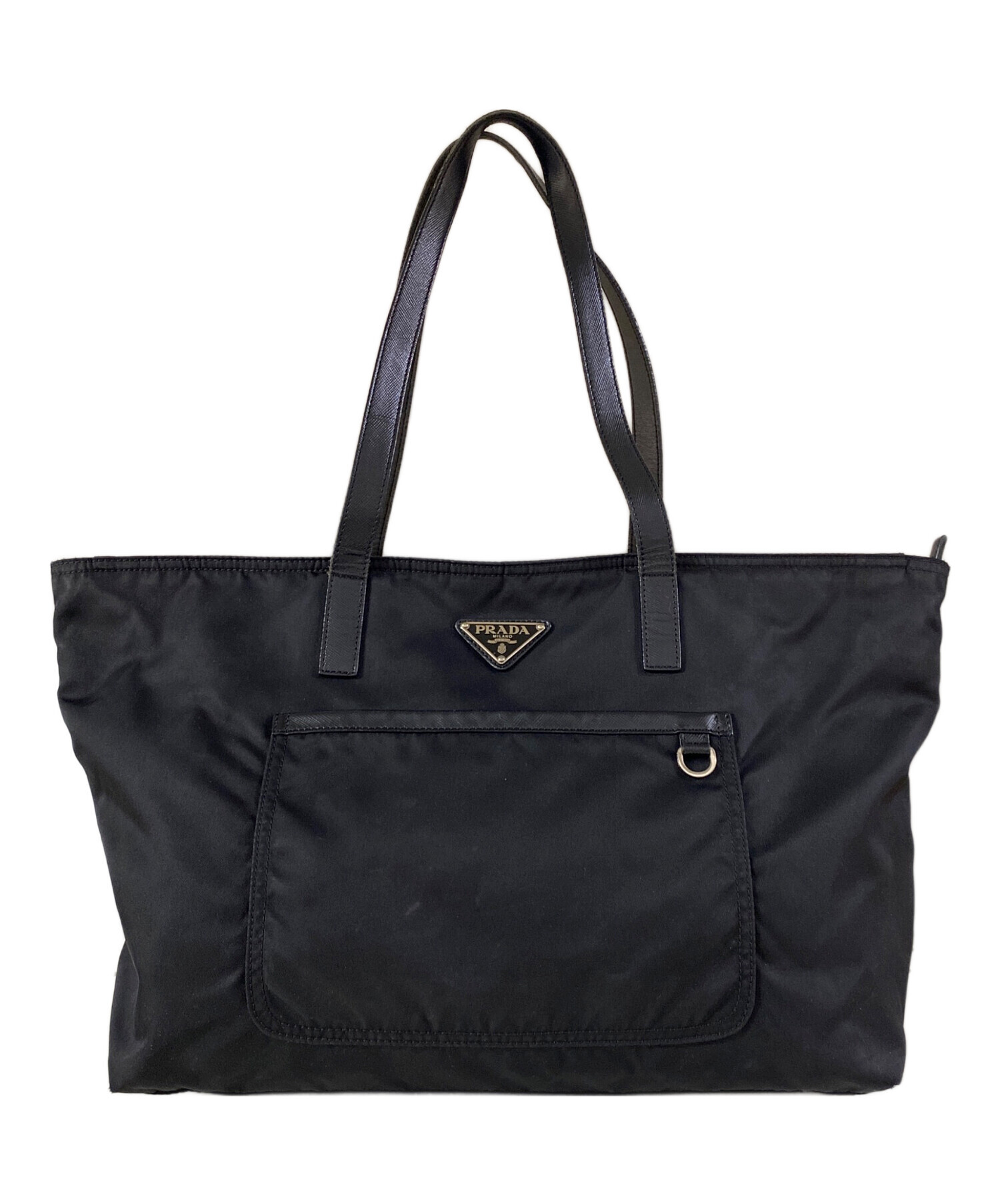 PRADA プラダ ロゴ金具 トートバッグ カーフ レディース [中古 PRADA プラダ ロゴ金具 トートバッグ カーフ レディース [中古