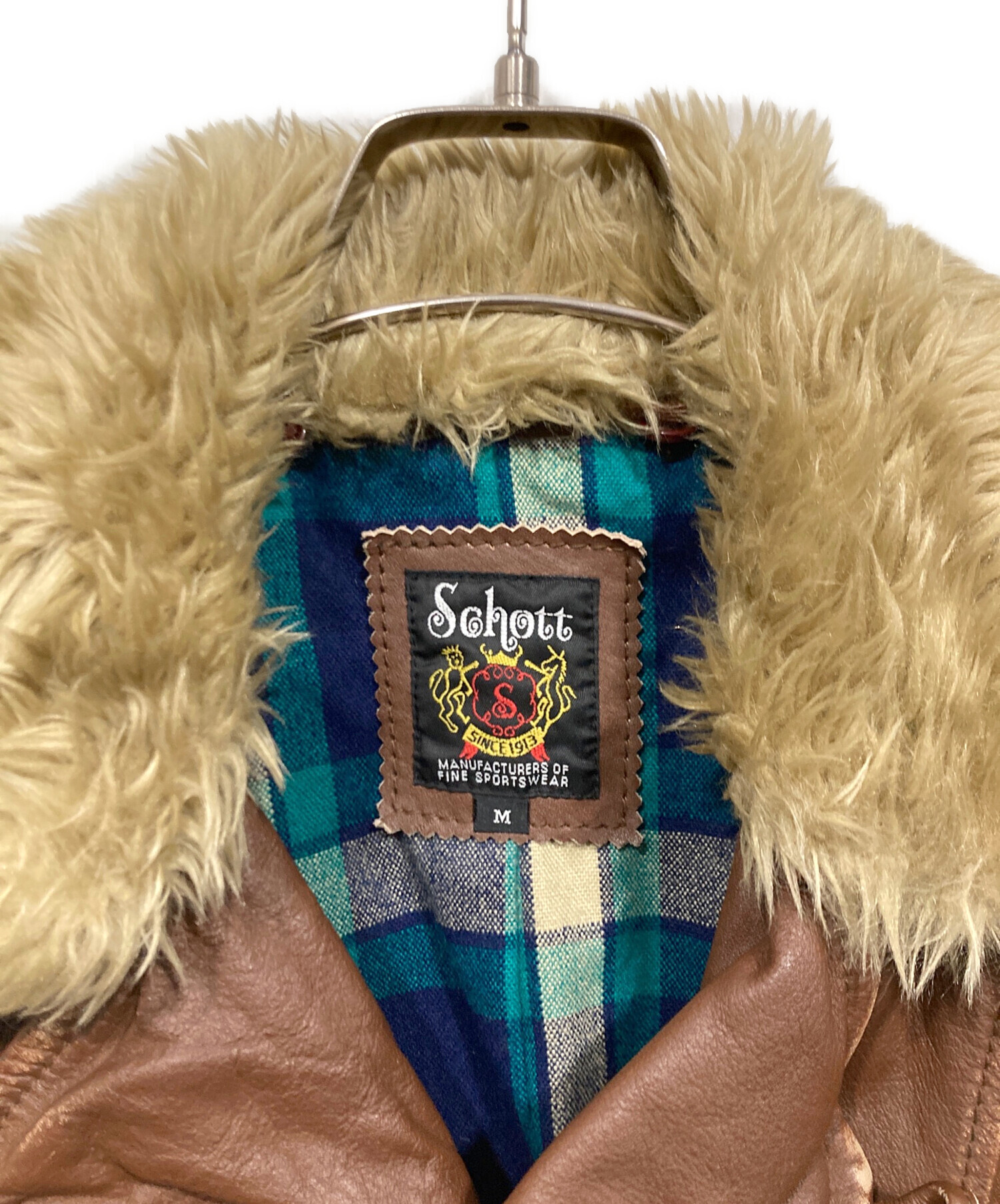 中古・古着通販】Schott (ショット) ファーフリンジ レザージャケット 