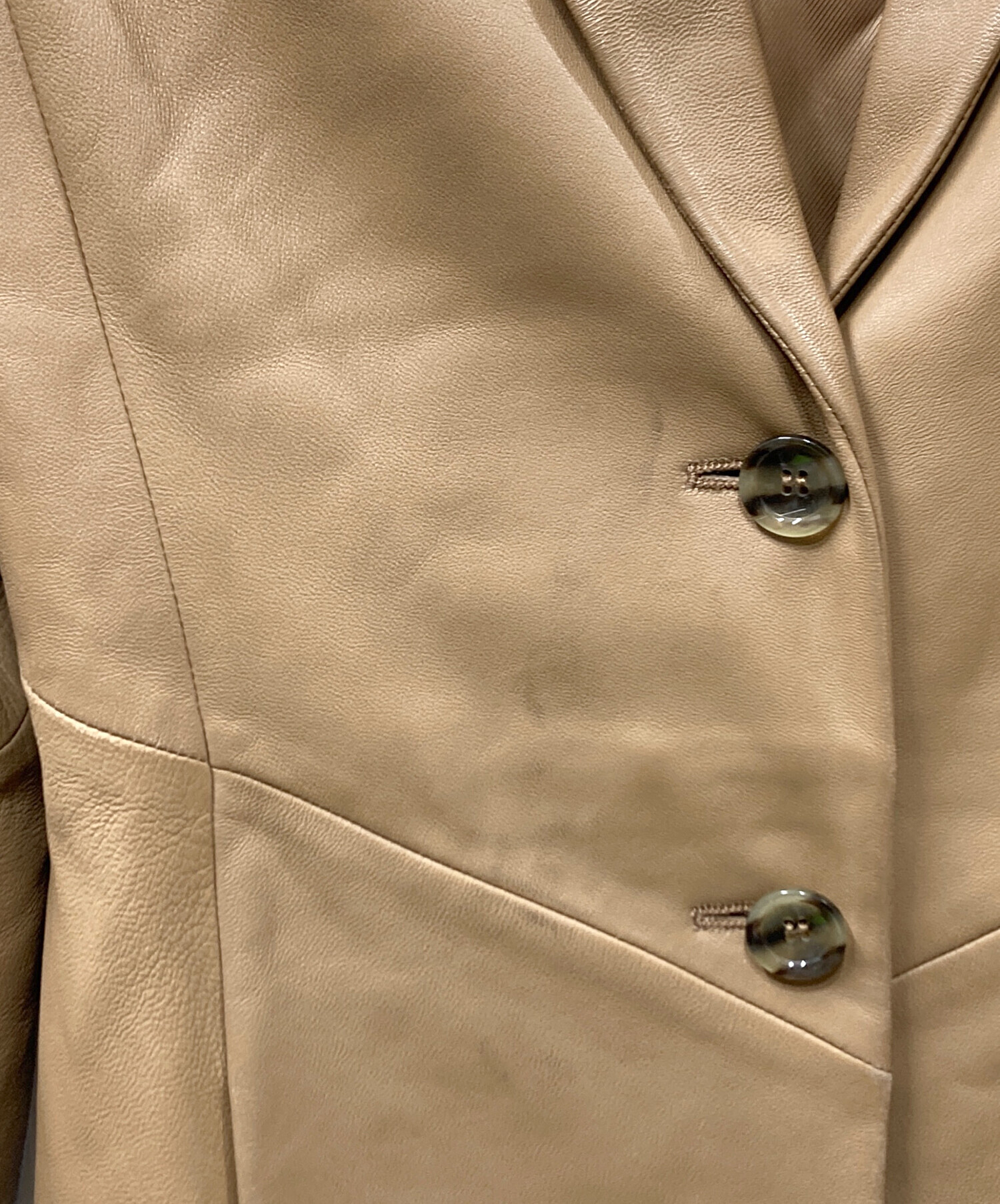 中古・古着通販】MaxMara (マックスマーラ) レザーテーラード