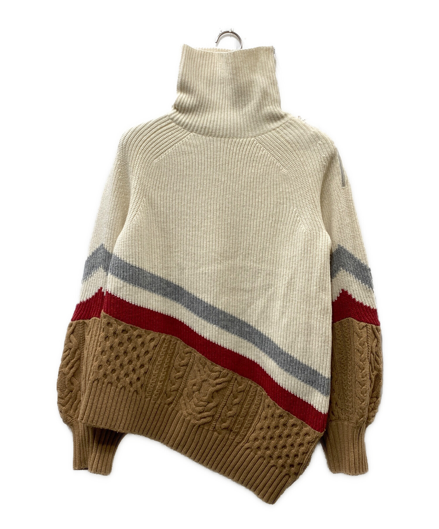 中古・古着通販】sacai (サカイ) アシンメトリーボーダーニット プル