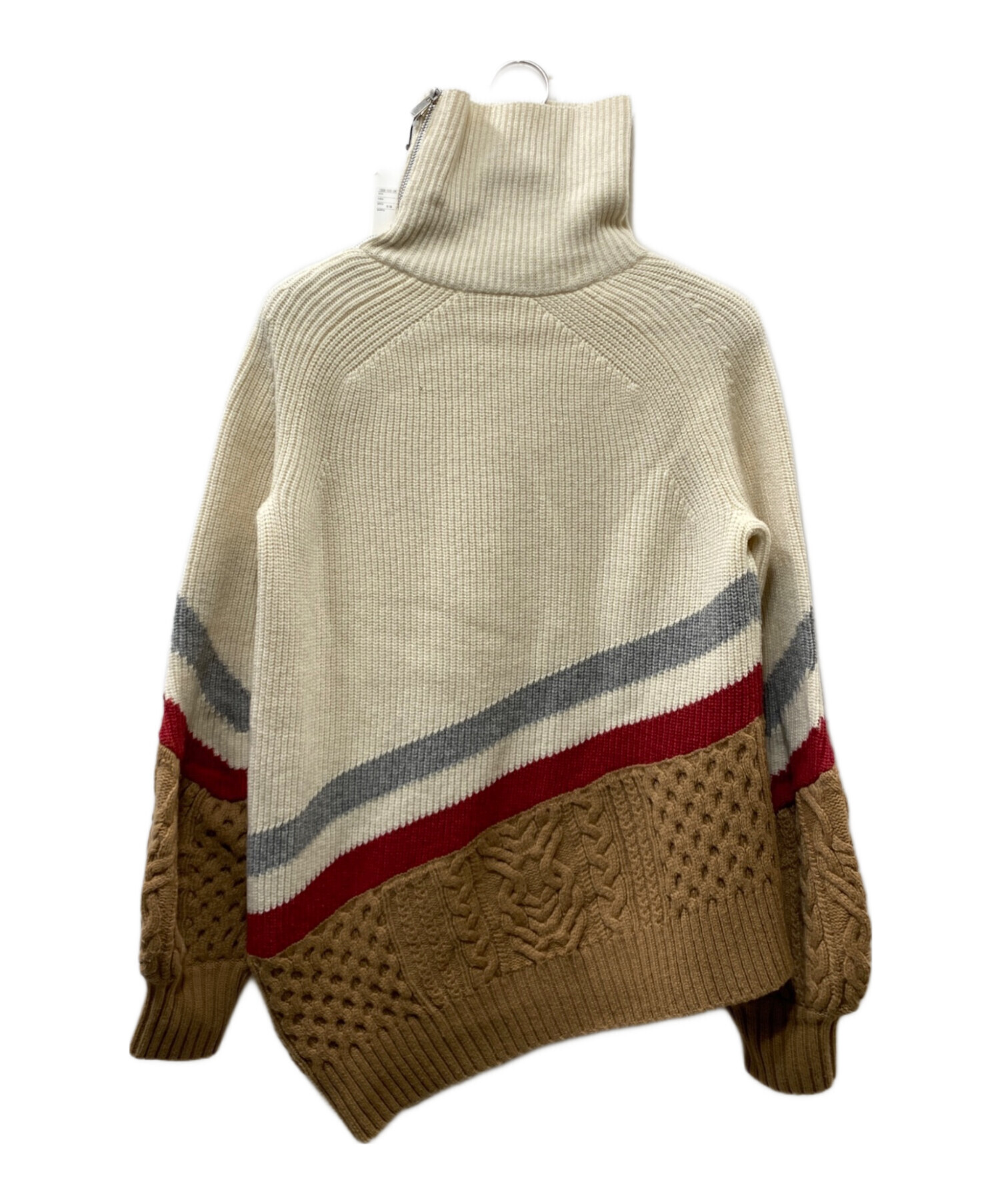 中古・古着通販】sacai (サカイ) アシンメトリーボーダーニット プル 