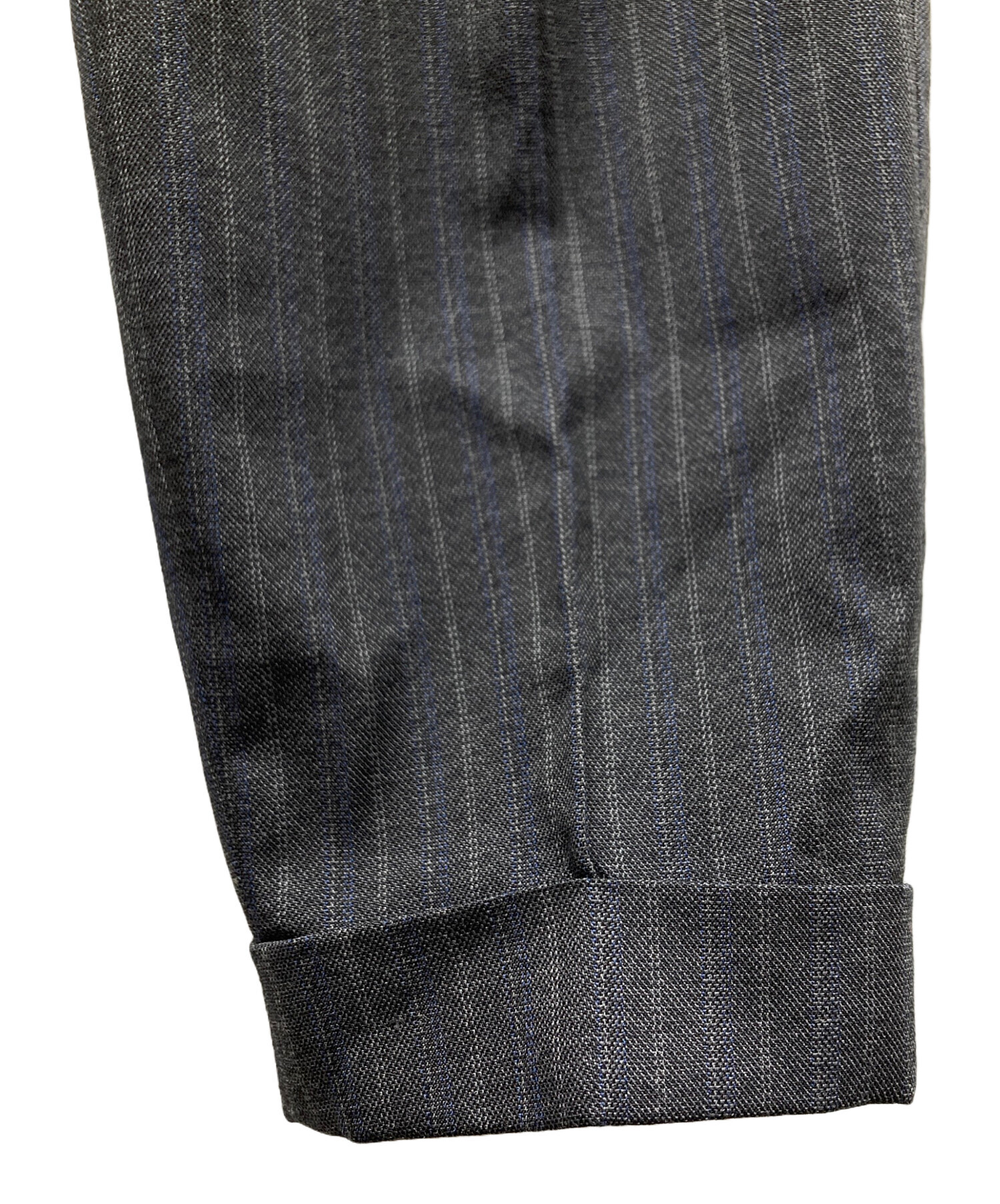 中古・古着通販】KOLOR (カラー) ストライプスラックスパンツ グレー