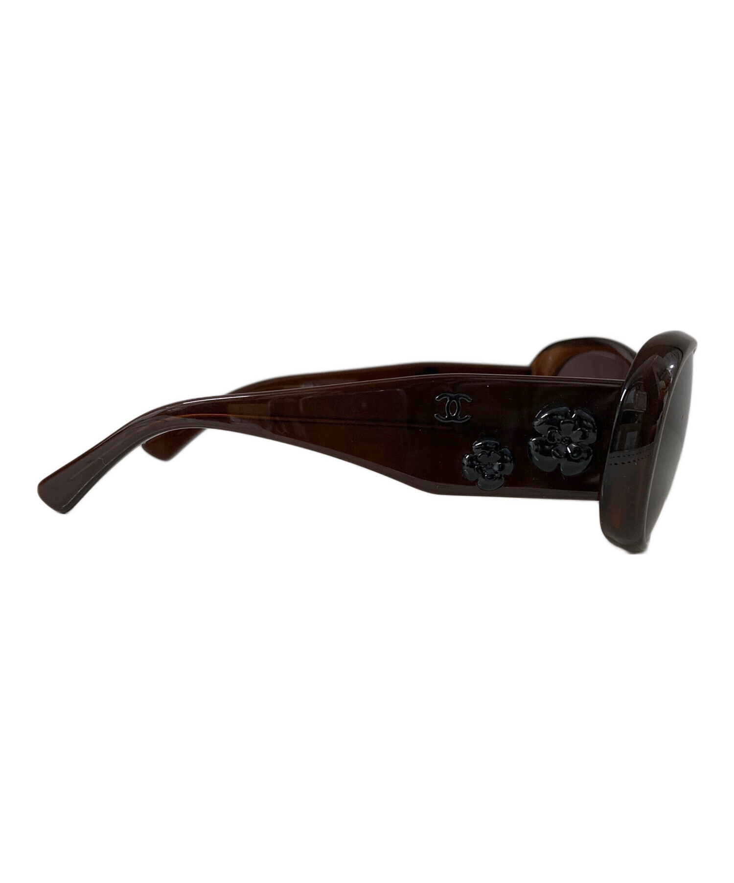 CHANEL カメリア ココマーク ブラウン サングラス