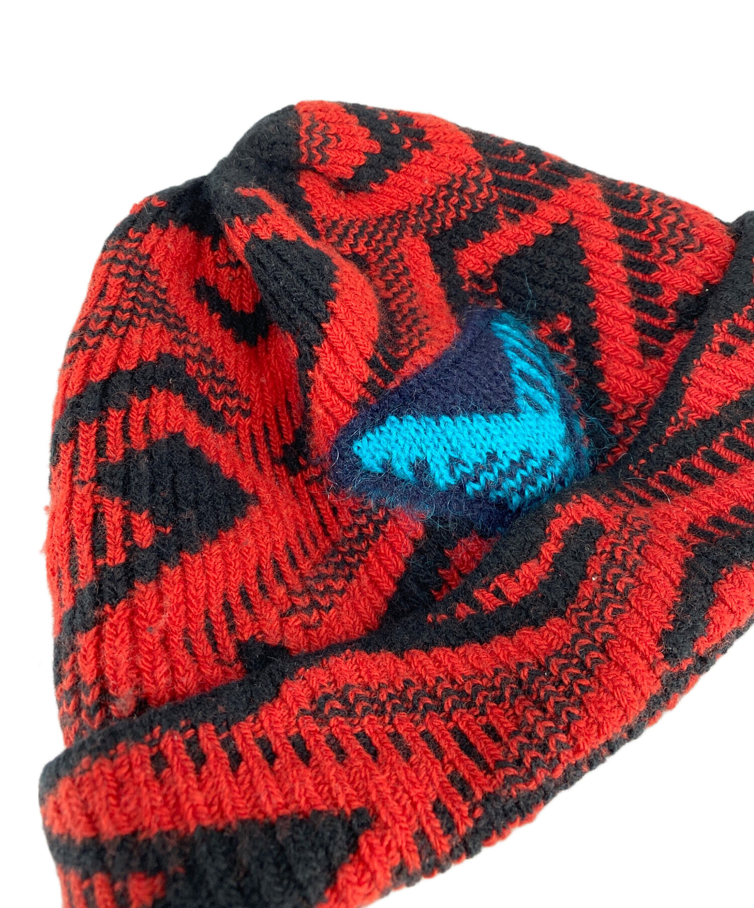 中古・古着通販】PRADA (プラダ) ウールカシミヤニットビーニー レッド