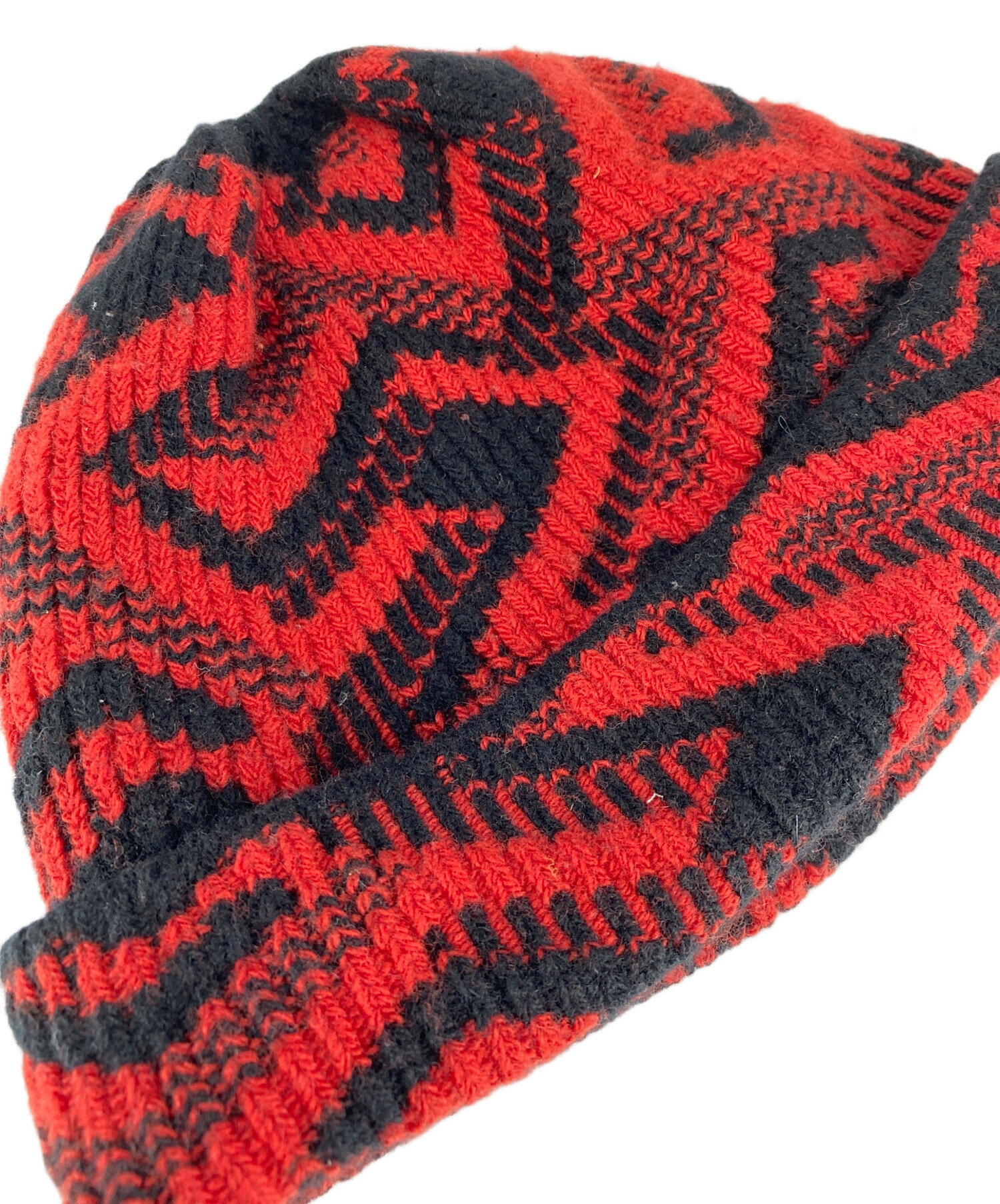 中古・古着通販】PRADA (プラダ) ウールカシミヤニットビーニー レッド