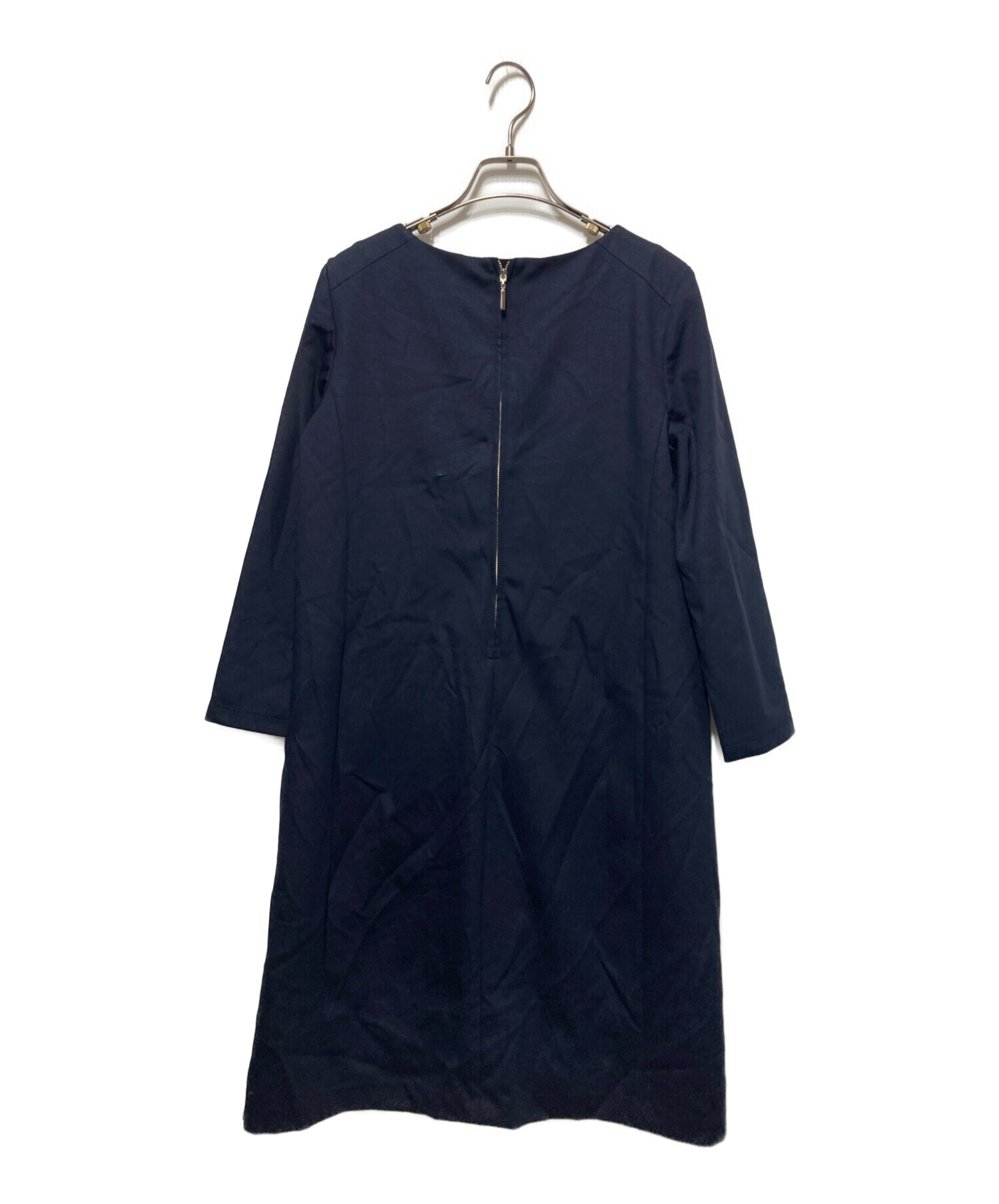 中古・古着通販】UNTITLED (アンタイトル) Vネックワンピース ネイビー