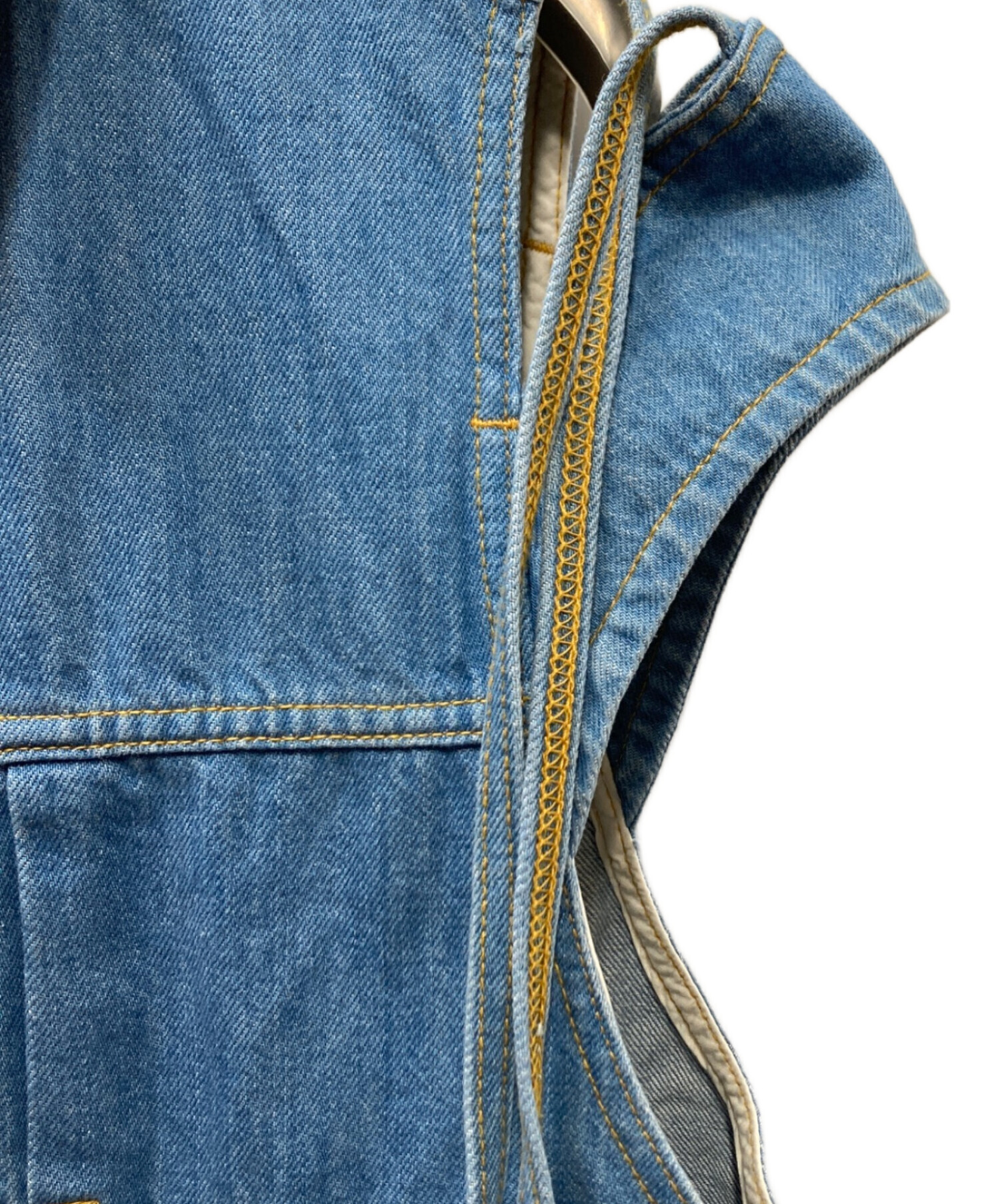 中古・古着通販】soduk (スドーク) ribbon denim vest デニムベスト 