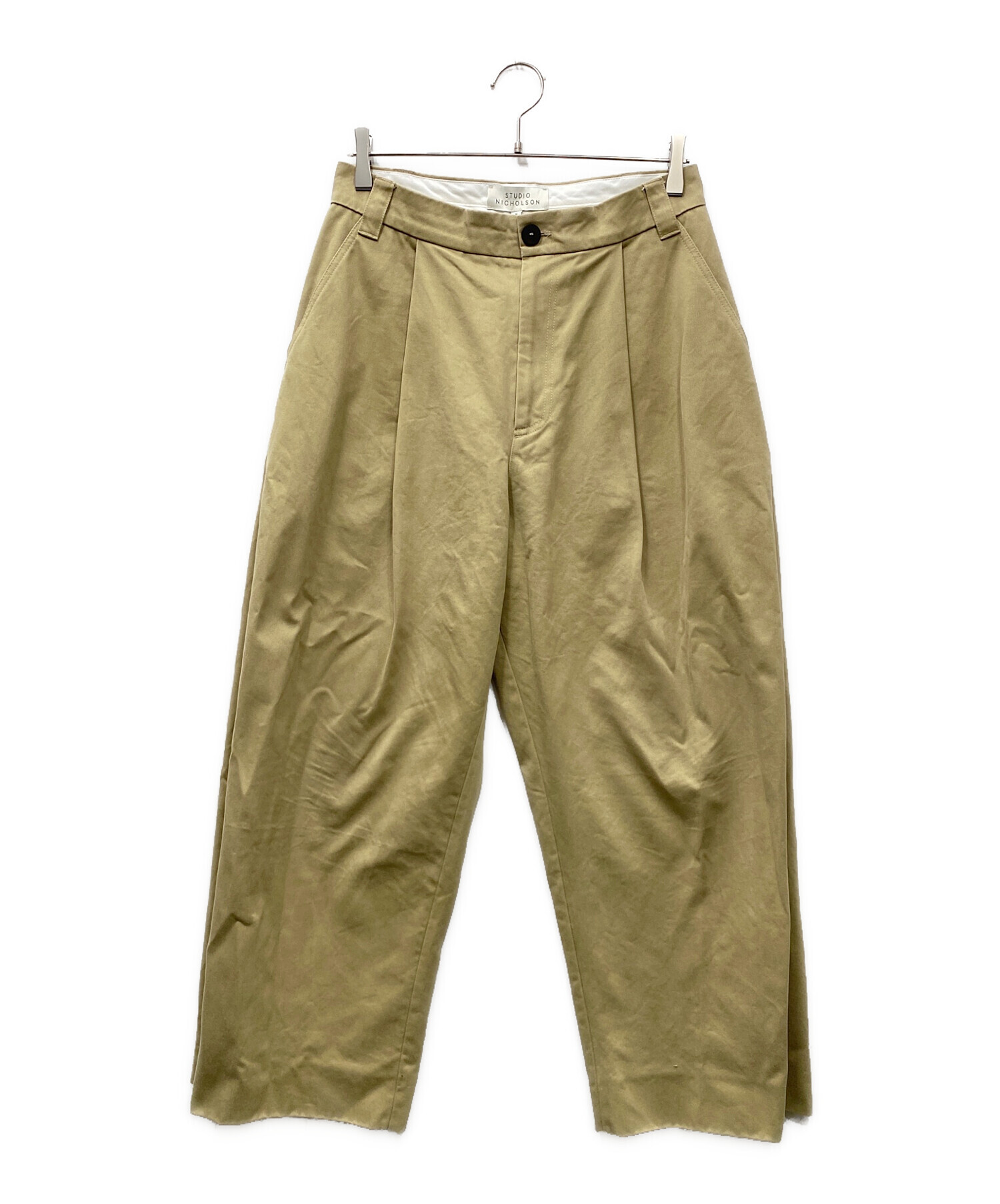 スタジオニコルソン Peached Cotton Twill Volumeパンツ STUDIO