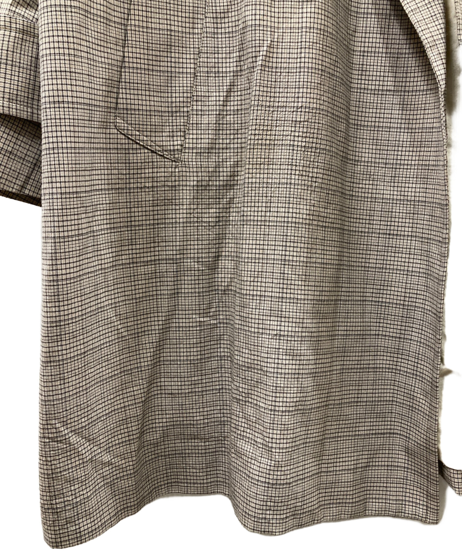 SALE MEN'S ｜「URU」WOOL CHECK BELTED COAT | ANOTHER LOUNGE URU