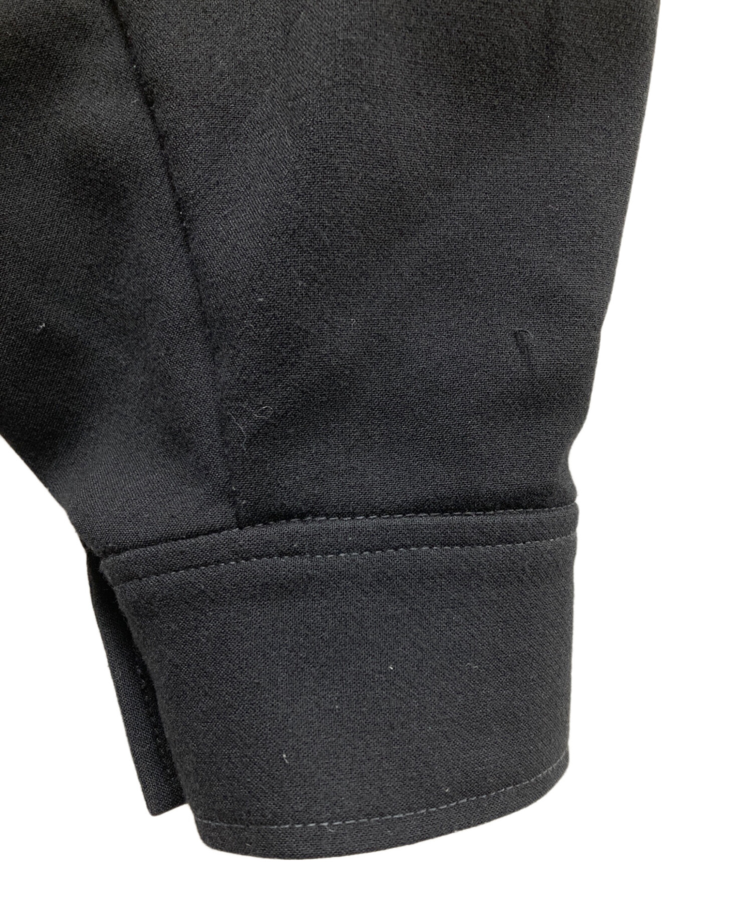 中古・古着通販】ENFOLD (エンフォルド) ダブルクロスシャツ ブラック