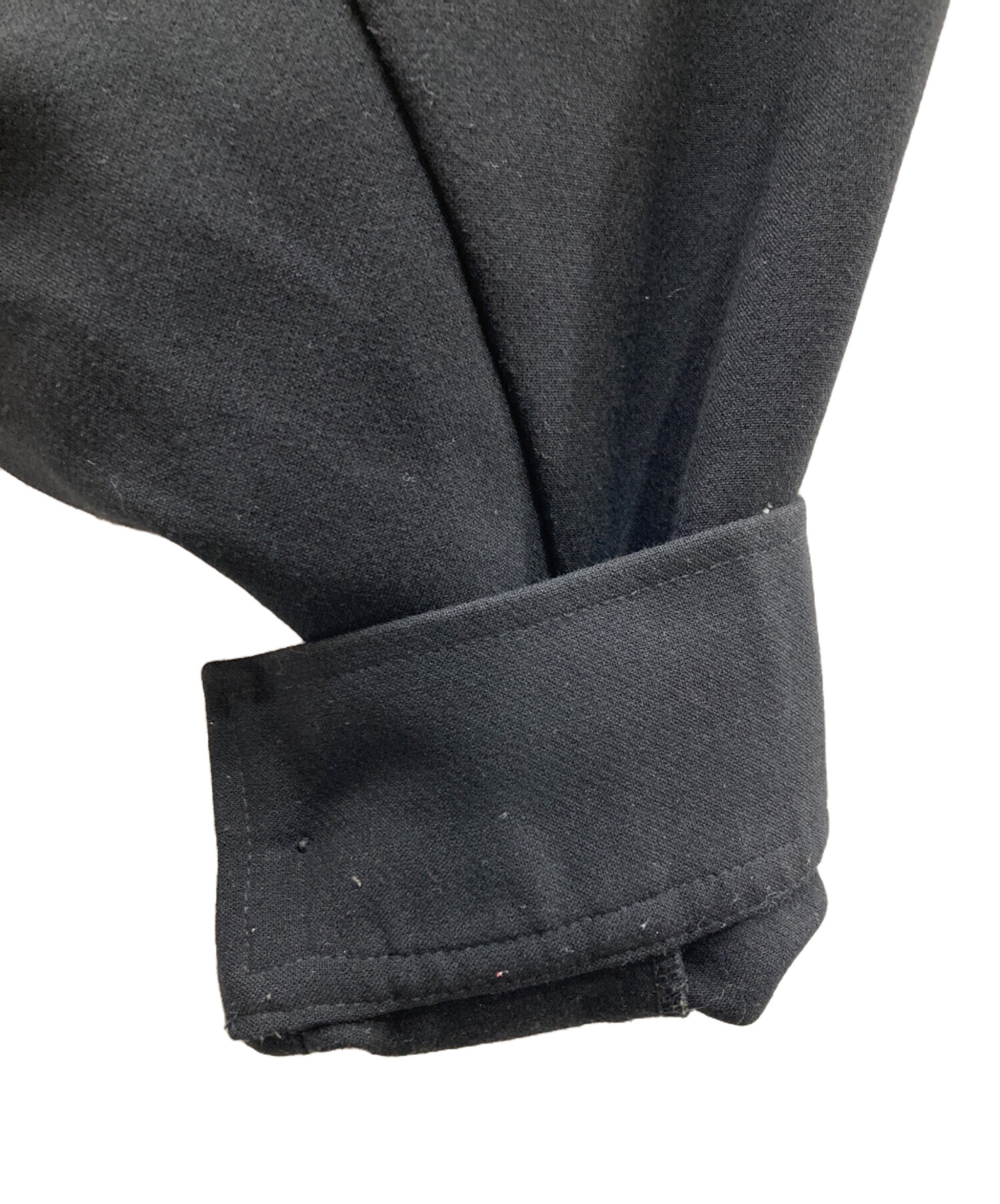 中古・古着通販】ENFOLD (エンフォルド) ダブルクロスシャツ ブラック