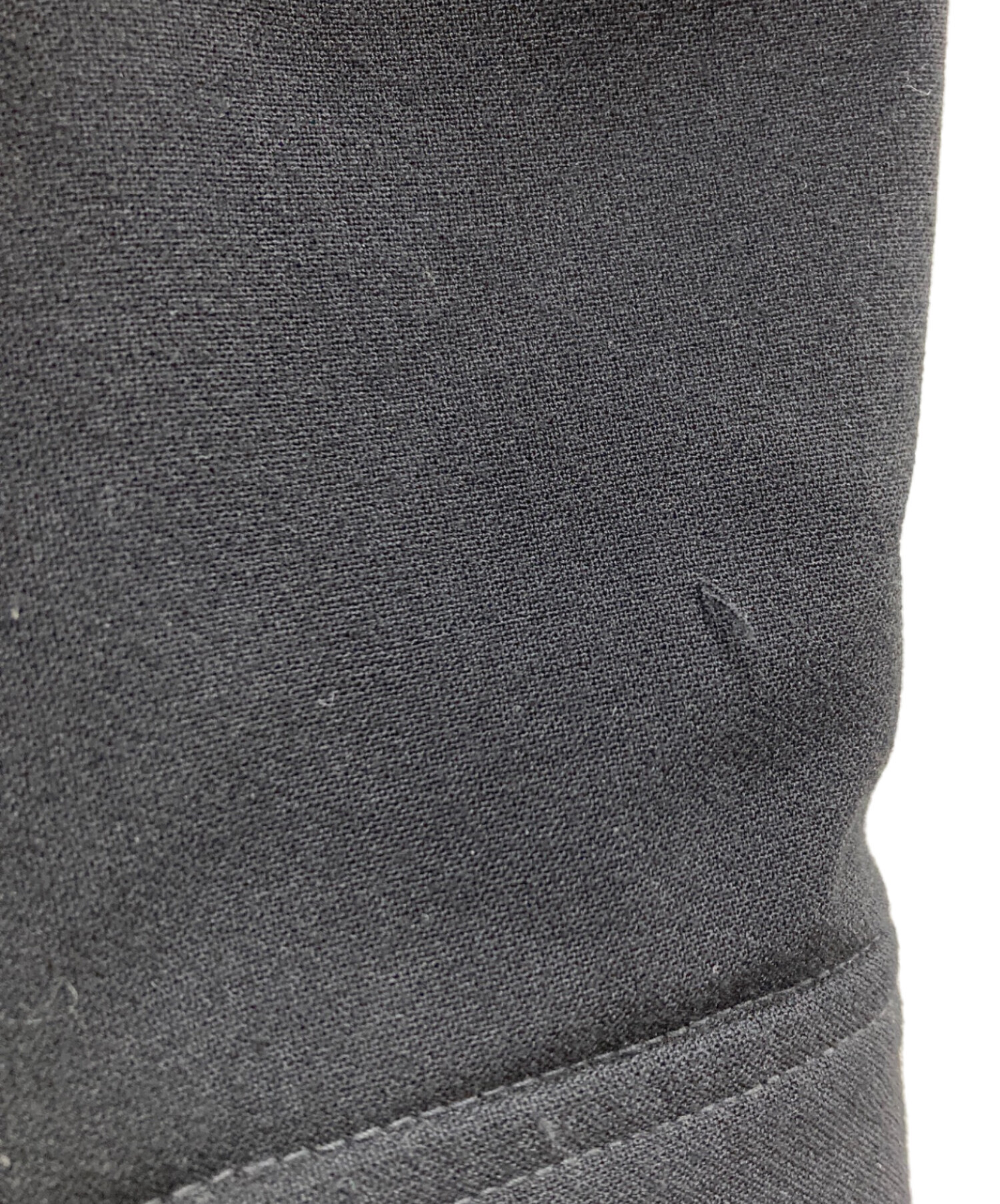 中古・古着通販】ENFOLD (エンフォルド) ダブルクロスシャツ ブラック