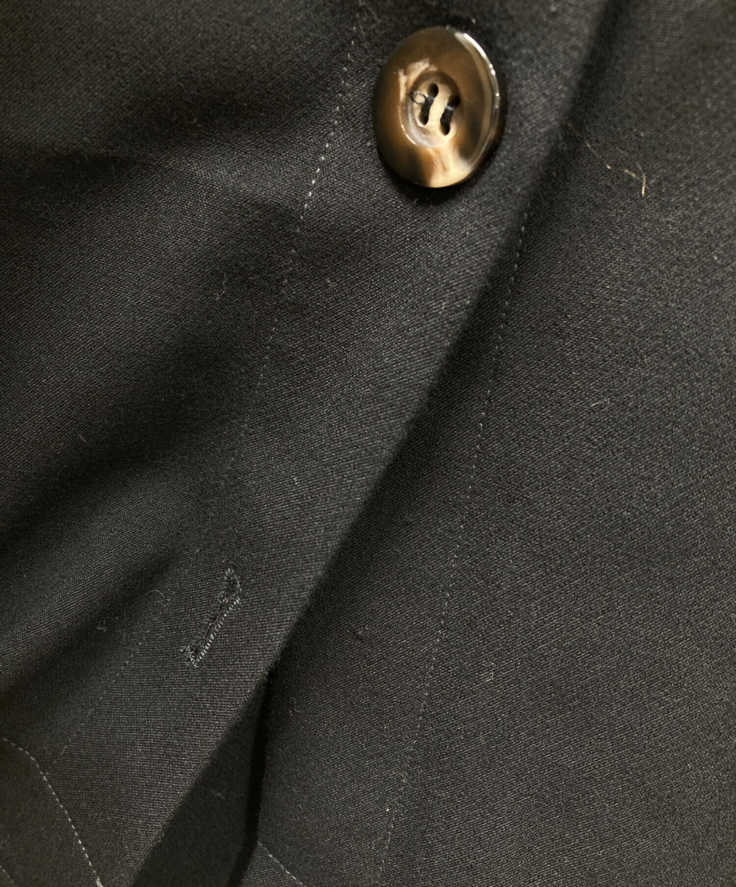 中古・古着通販】ENFOLD (エンフォルド) ダブルクロスシャツ ブラック