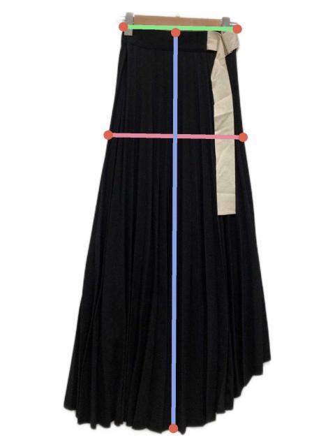 LEINWANDE ラインヴァンド PLEATS WRAPPED SKIRT プリーツラップスカート 0219030701 Free MIX ロング ボトムス【新古品】【中古】【LEINWANDE】 LEINWANDE ラインヴァンド PLEATS WRAPPED SKIRT プリーツラップ