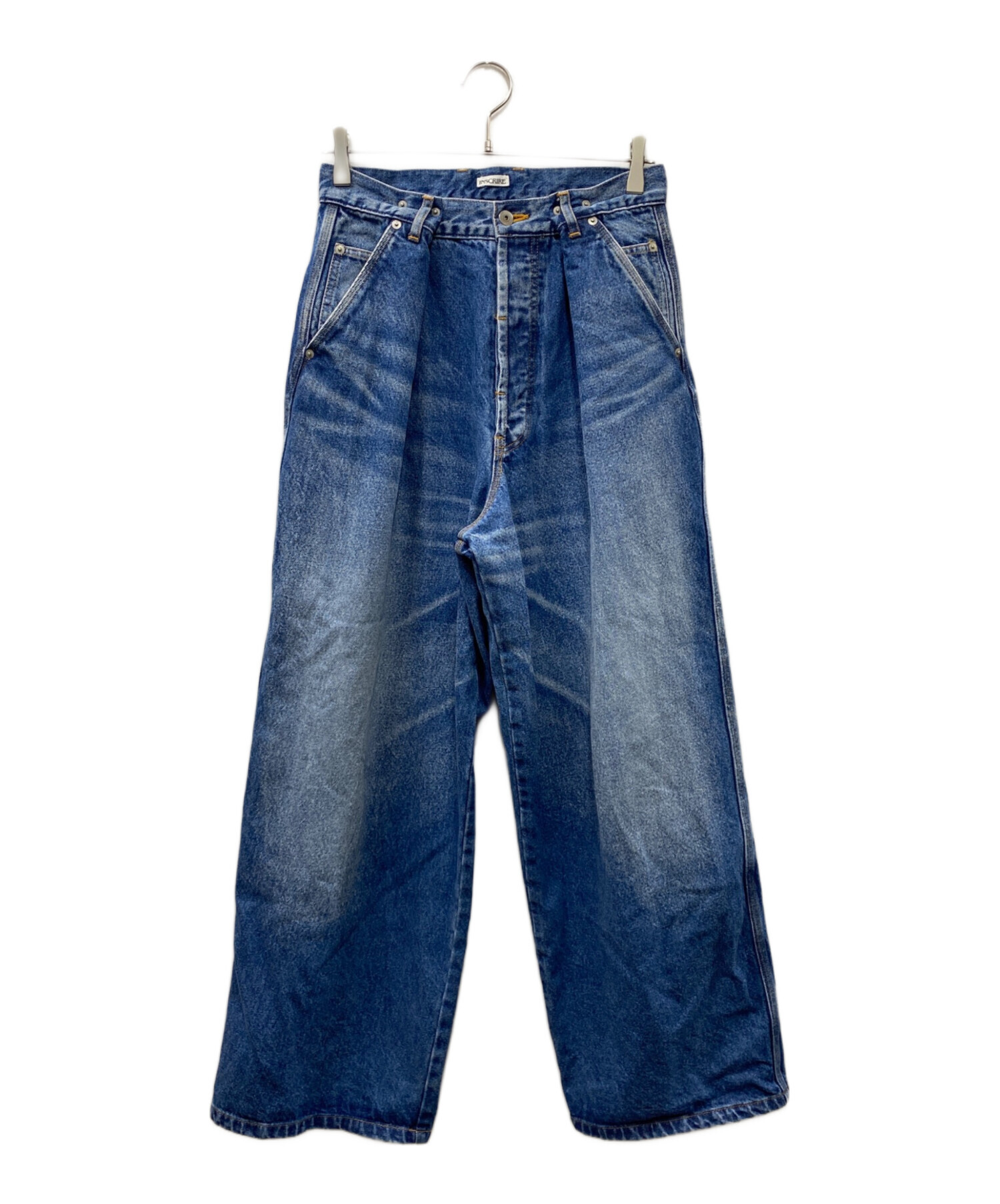 中古・古着通販】INSCRIRE (アンスクリア) Denim Tuck Wide Pants  display picture 1
