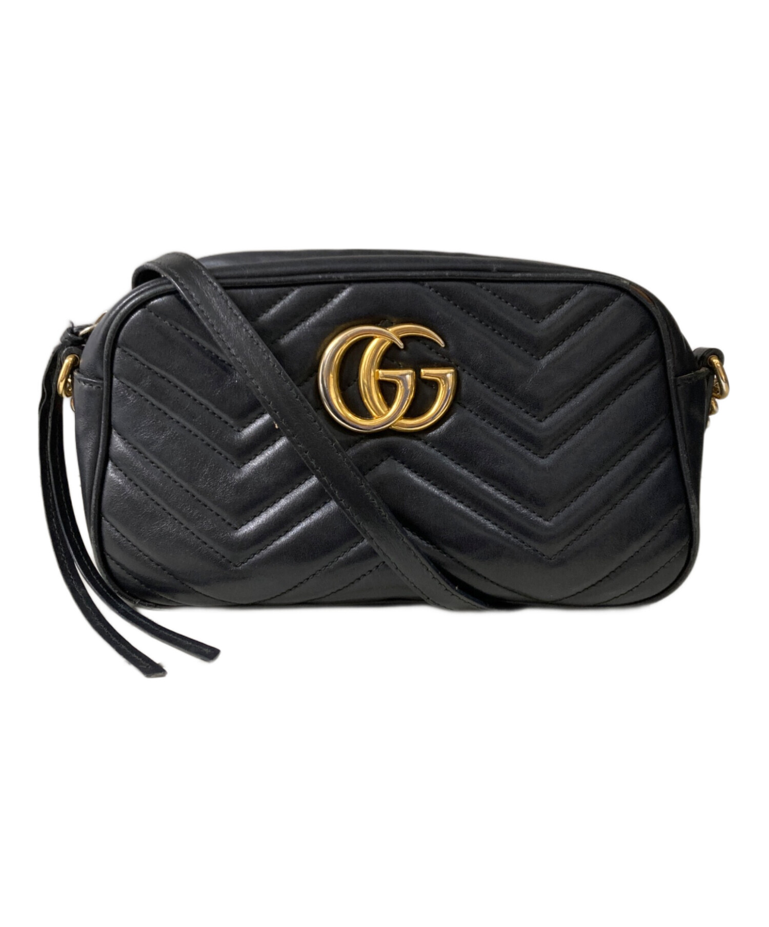 GUCCI ブラック ショルダーバッグ 【中古】 中古・古着通販】GUCCI (グッチ) ショルダーバッグ ブラック