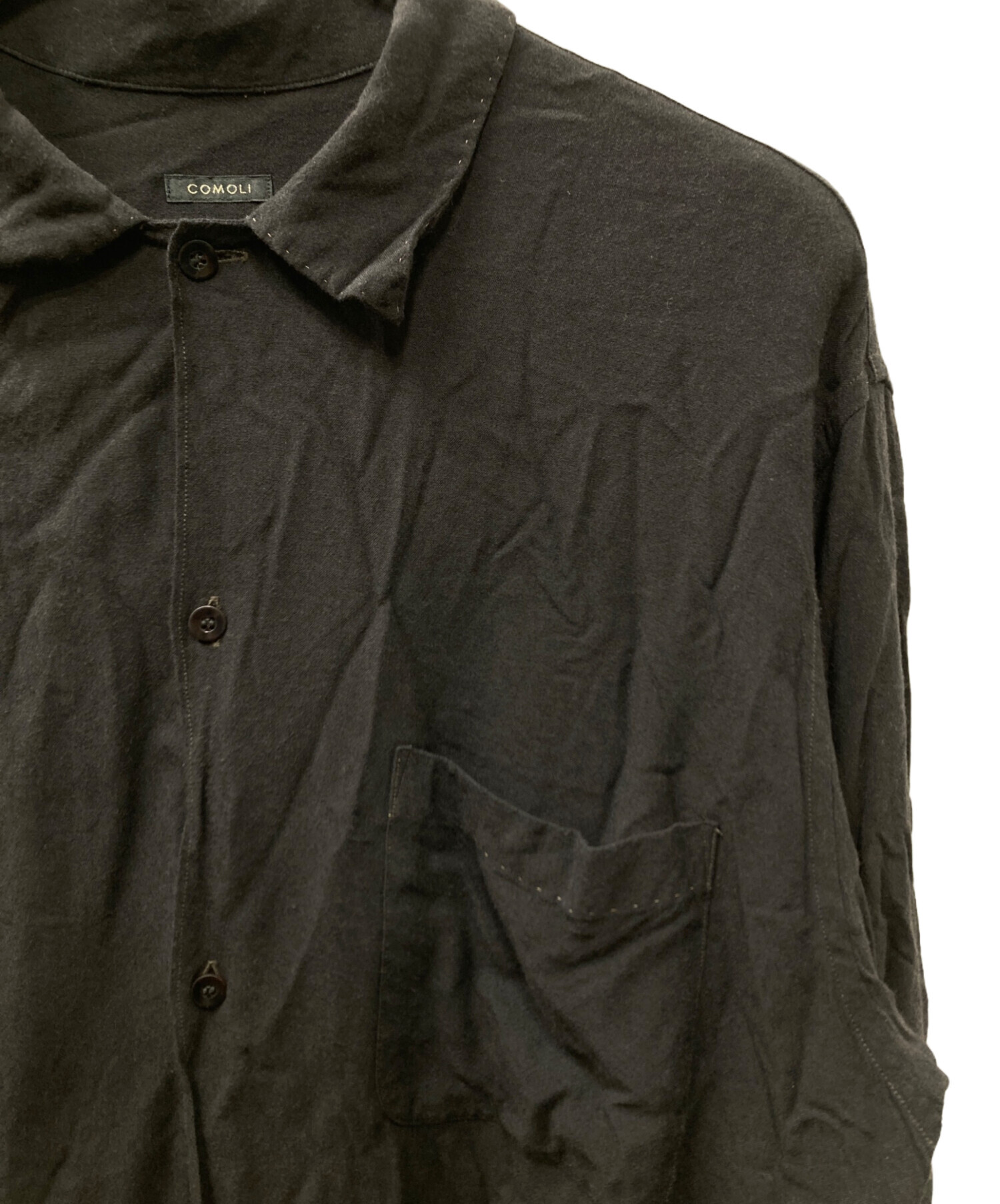 19ss COMOLI コモリ レーヨンオープンカラーシャツ 3 【公式通販】