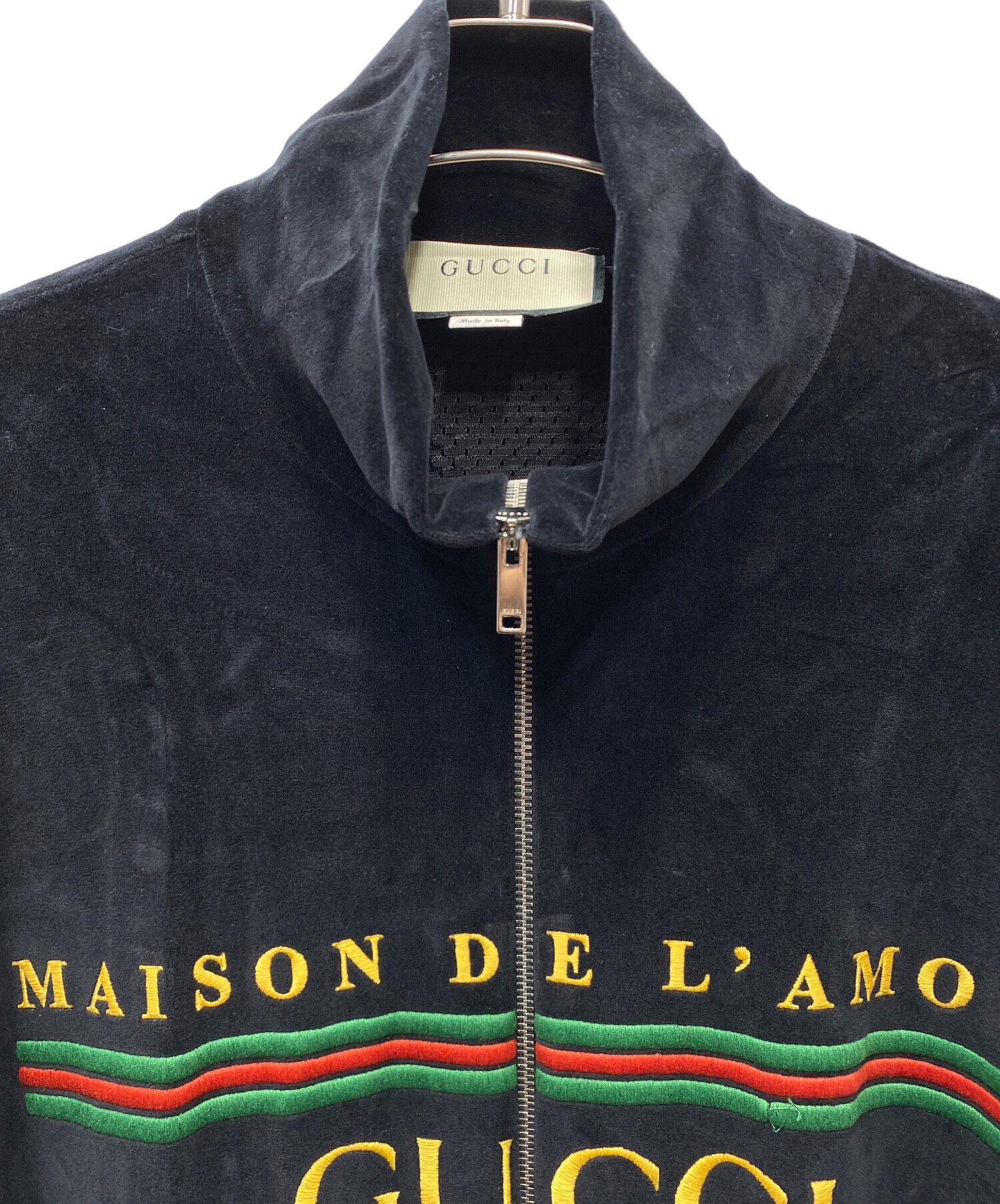 中古・古着通販】GUCCI (グッチ) シェニールジャケット ブラック