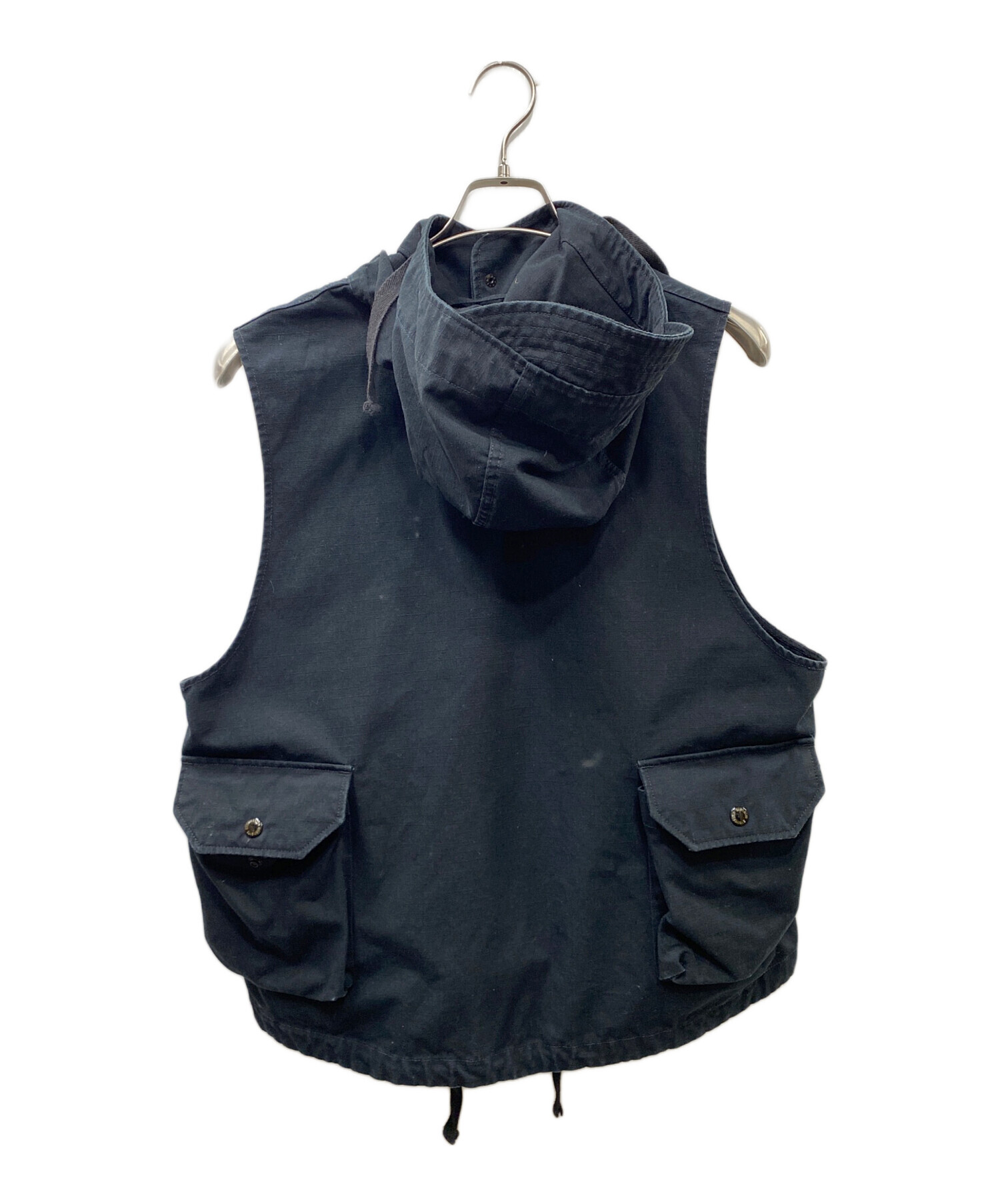 ENGINEERED GARMENTS フード付きベスト Mサイズ ブラック 中古・古着通販】Engineered Garments (エンジニアードガーメンツ