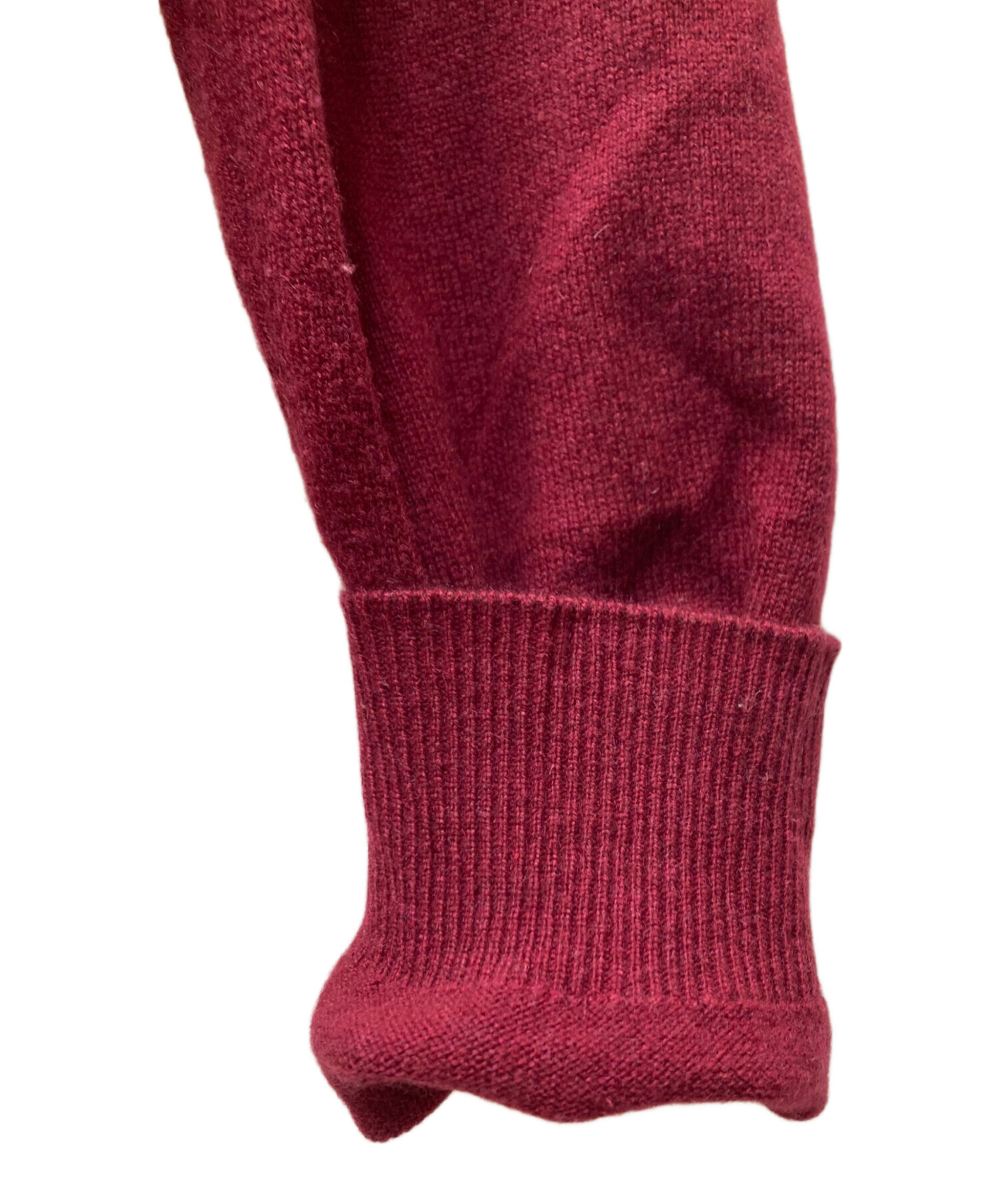値下げメゾンマルジェラ　長袖ニットMサイズ　赤　ボルドー　秋冬 54h23 Maison Maison Margiela14 メゾン マルジェラ Margiela 14
