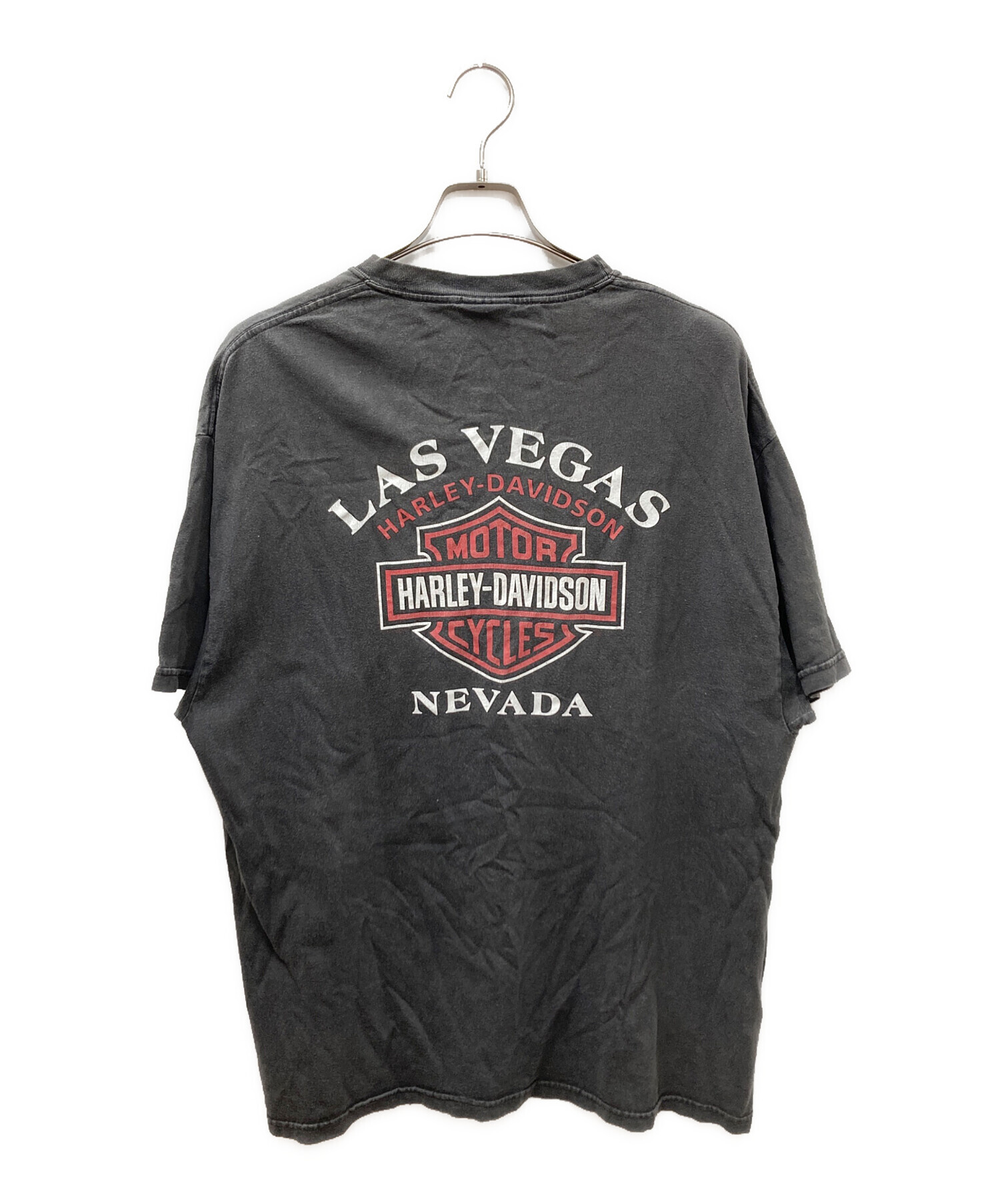 ハーレー Tシャツ 黒フェード USA製 XL ヴィンテージ 中古・古着通販】HARLEY-DAVIDSON (ハーレーダビッドソン) フェード