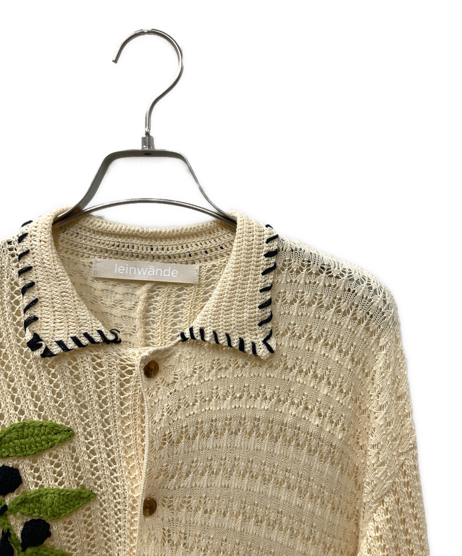 中古・古着通販】LEINWANDE (ラインヴァンド) Olive Crochet Shirts