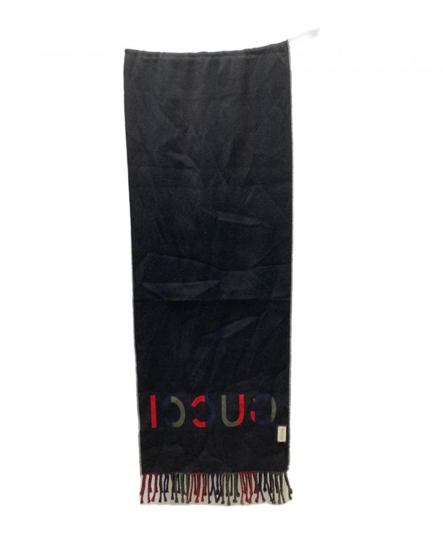 中古・古着通販】GUCCI (グッチ) ストライプウールマフラー マルチ