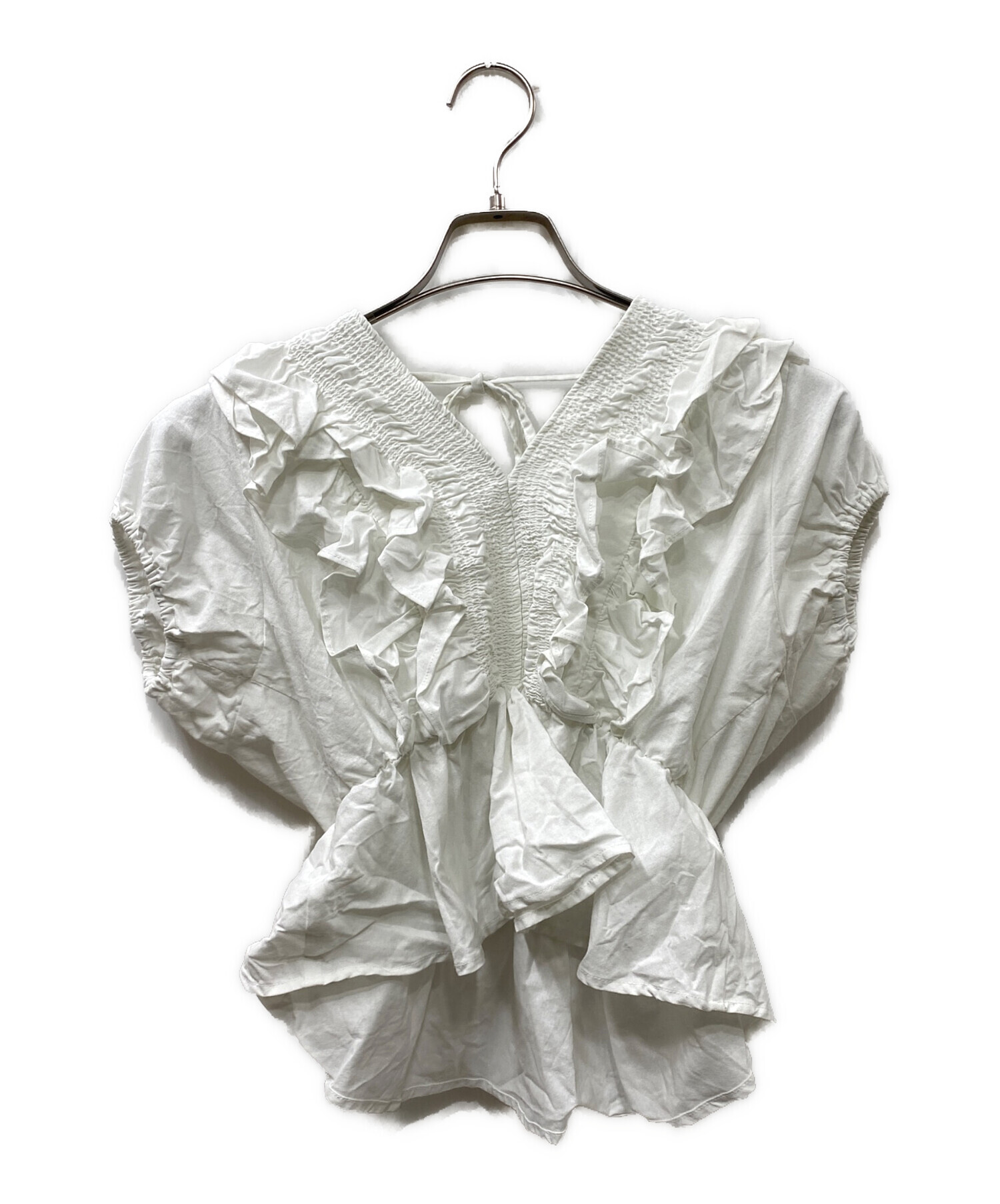 中古・古着通販】moussy (マウジー) SHOULDER FRILL トップス/ブラウス