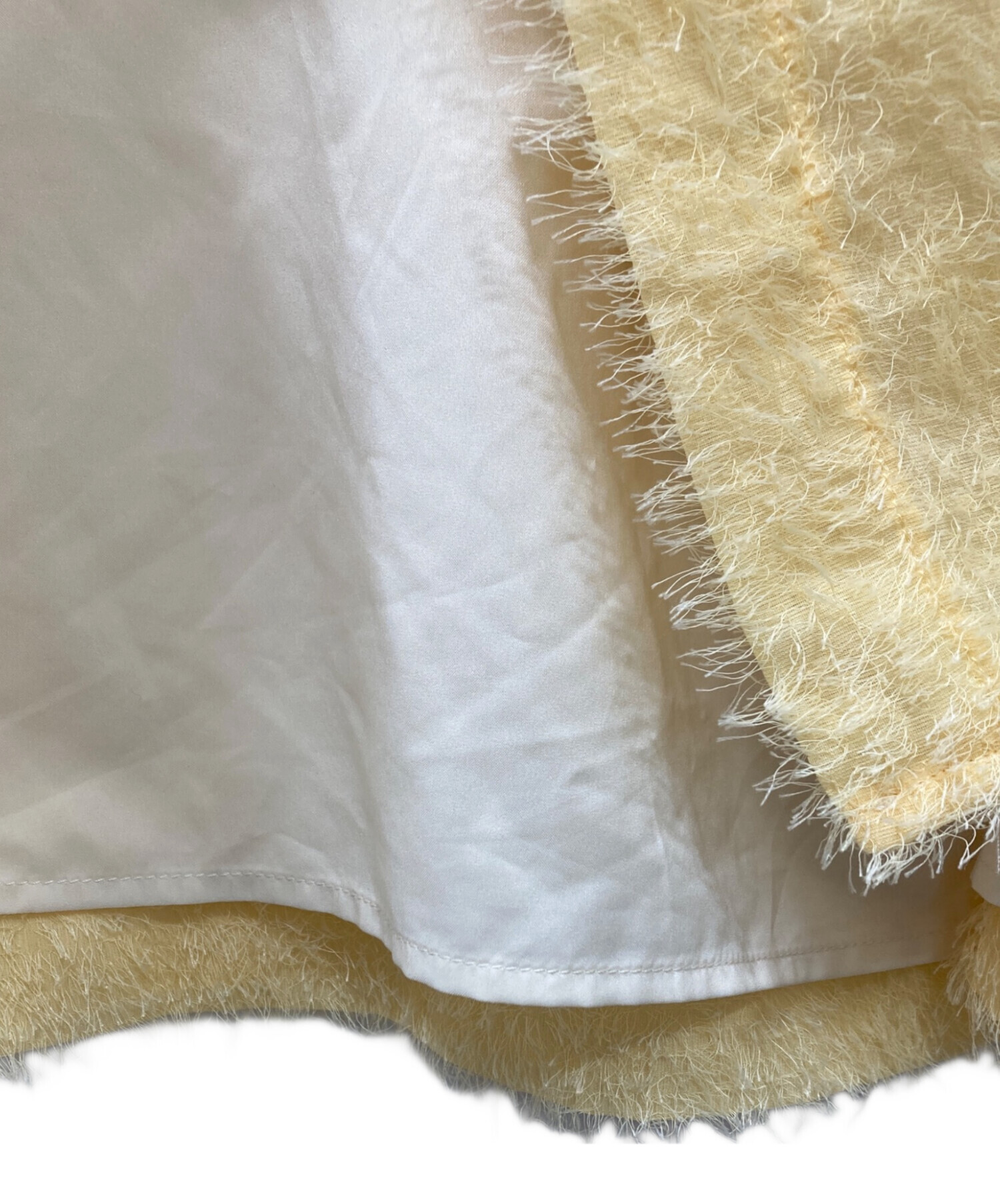 CLANE クラネ FLUFFY FRINGE TOPS フラッフィーフリンジトップス 12122-4322 1 WHITE 半袖 ブラウス トップス【新古品】【中古】【CLANE】 CLANE - CLANE クラネ FLUFFY FRINGE TOPS フラッフィーフリンジ