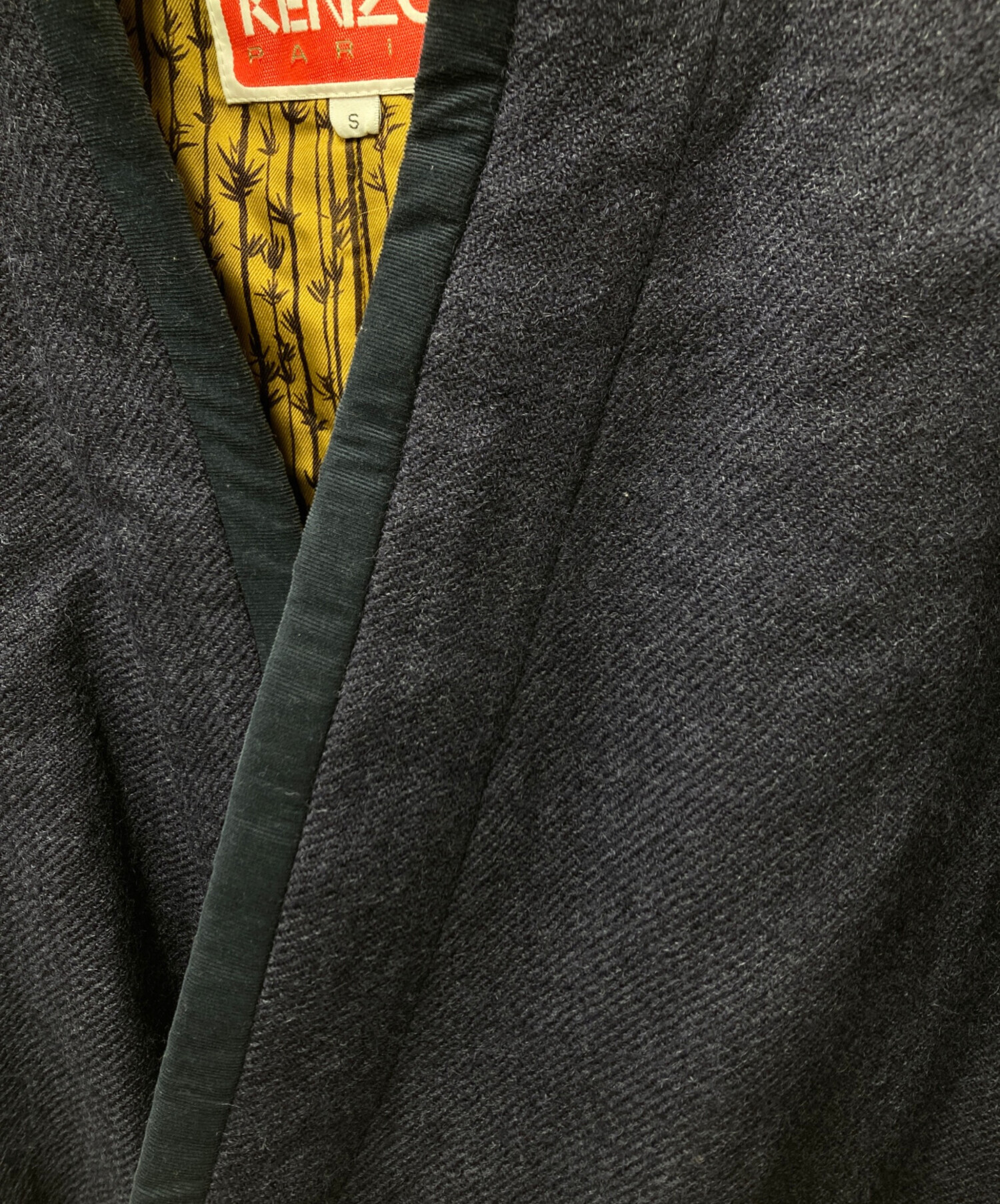 【美品】即完 KENZO  キモノコート 総柄 リバーシブル キルティング 中古・古着通販】KENZO (ケンゾー) KIMONO COAT キモノコート ネイビー