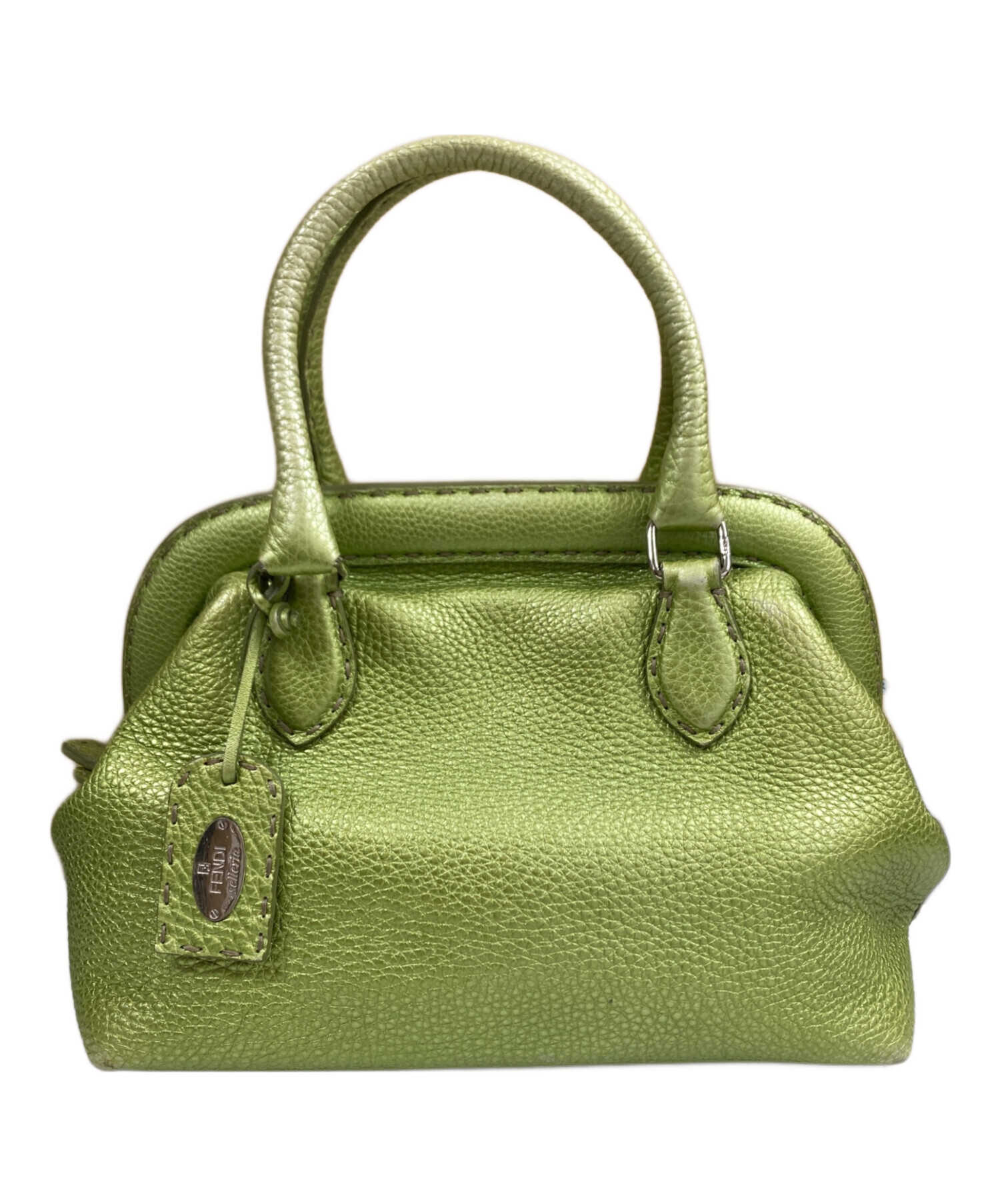 中古・古着通販】FENDI (フェンディ) セレリア レザーハンドバッグ 